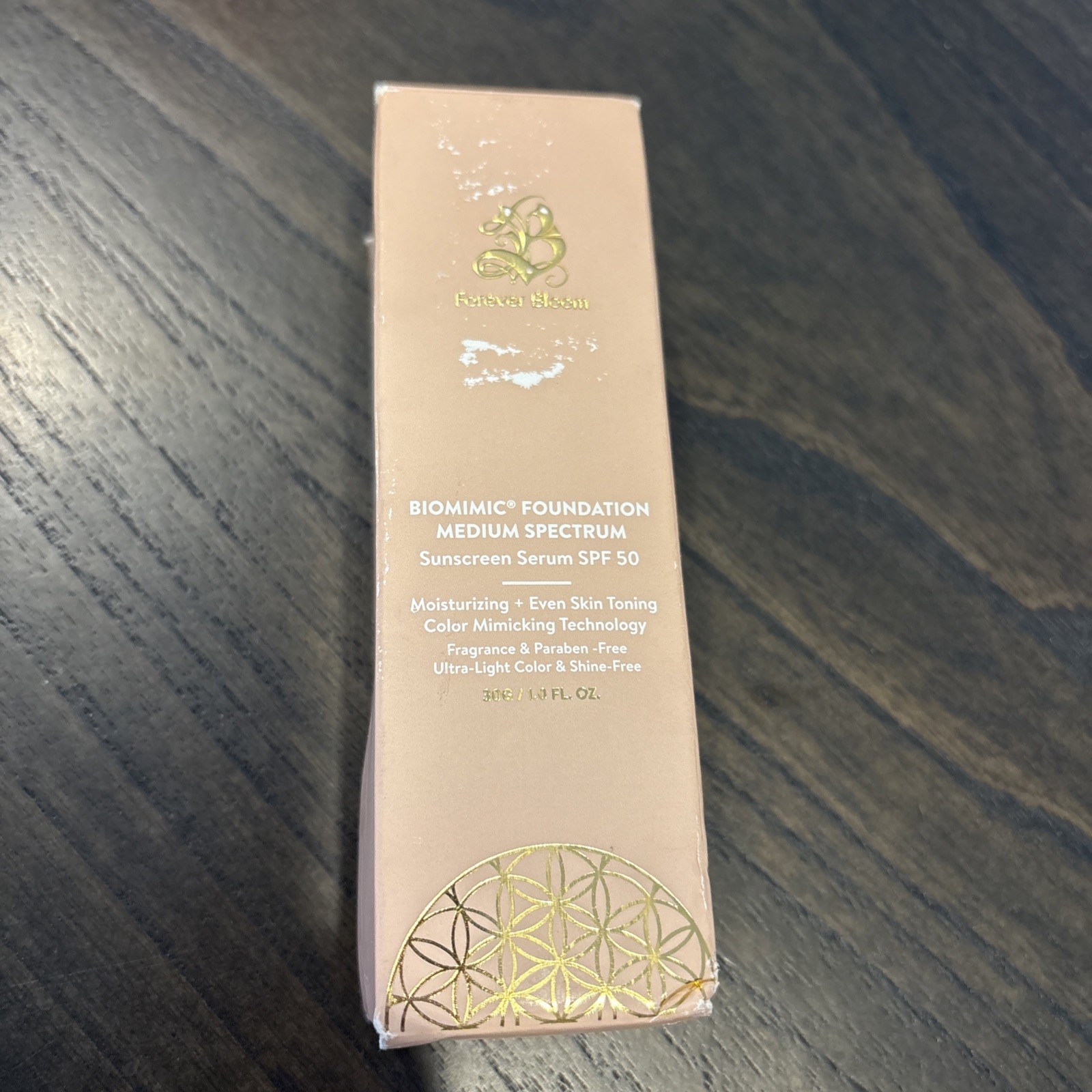 Forever Bloom Biomimic Foundation Sunscreen Serum SPF 50 Medium Spectrum 1 oz