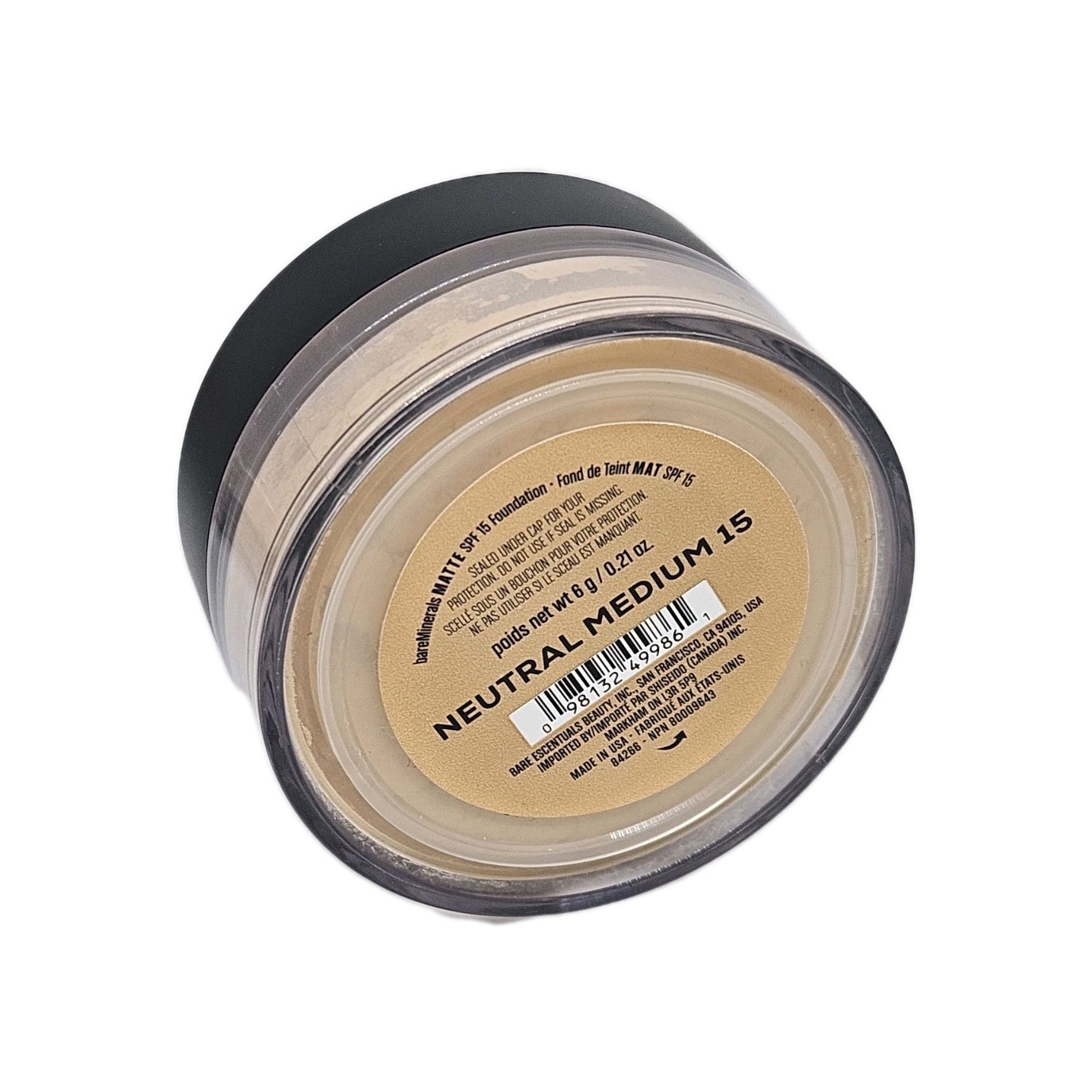 bareMinerals Matte SPF 15 Foundation – 15 NEUTRAL MEDIUM 0.21oz