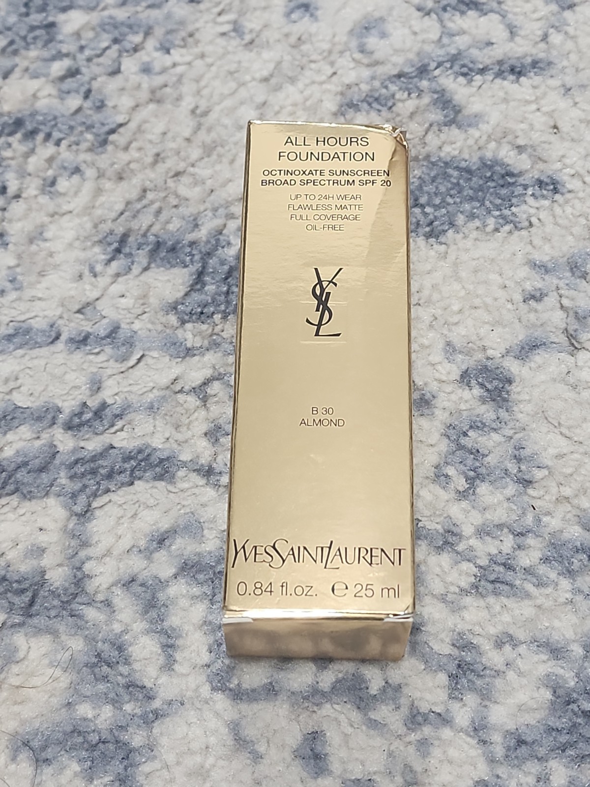 Yves Saint Laurent All Hours Foundation SPF 20 – B30 Almond, 0.84 fl oz