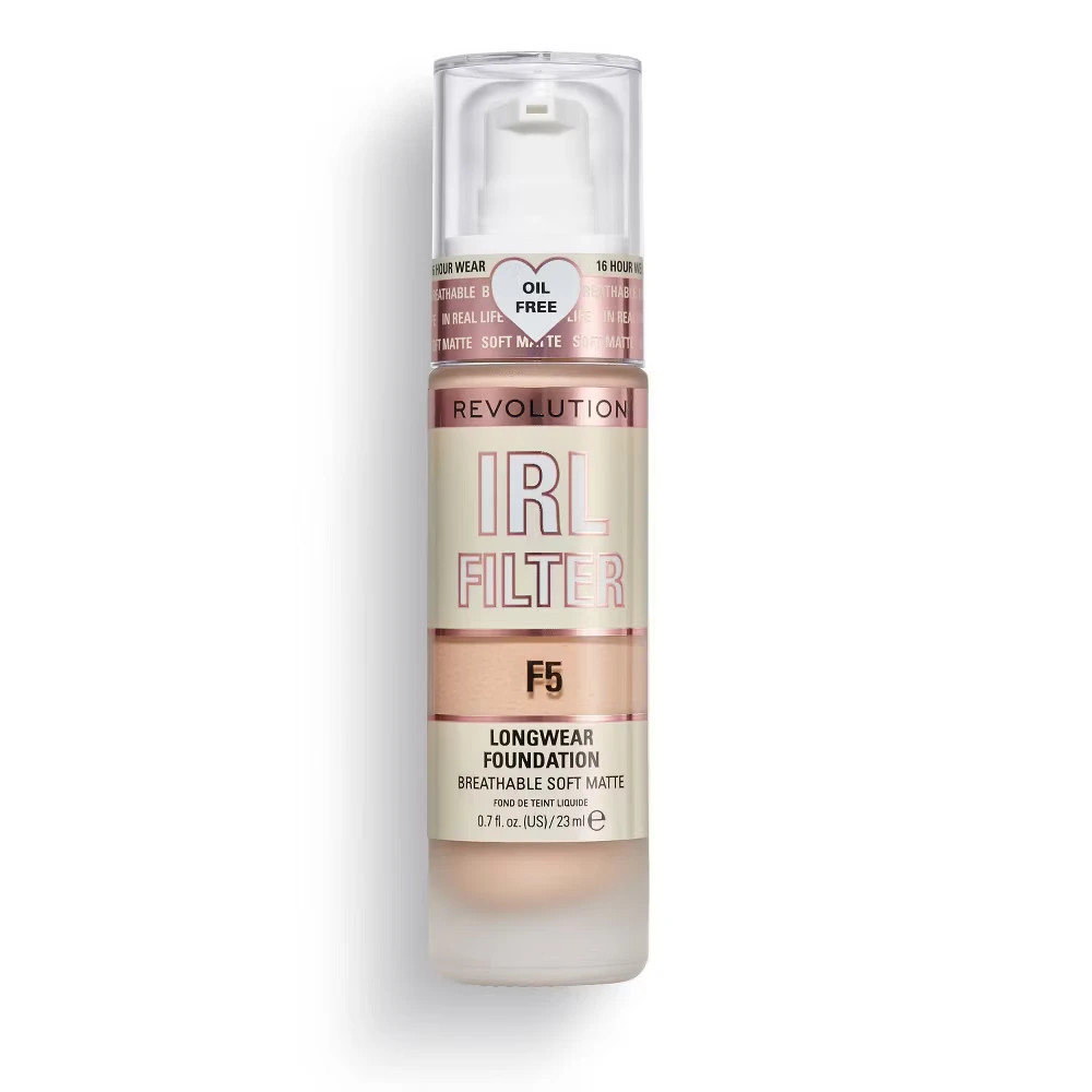 Makeup Revolution IRL Filter Longwear Foundation Breathable Soft Matte