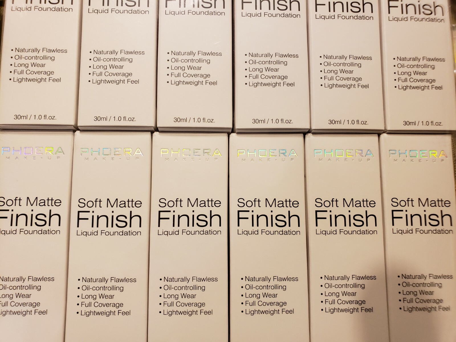 Phoera Foundation Makeup Full Coverage Liquid Base Brighten Long Lasting Shade