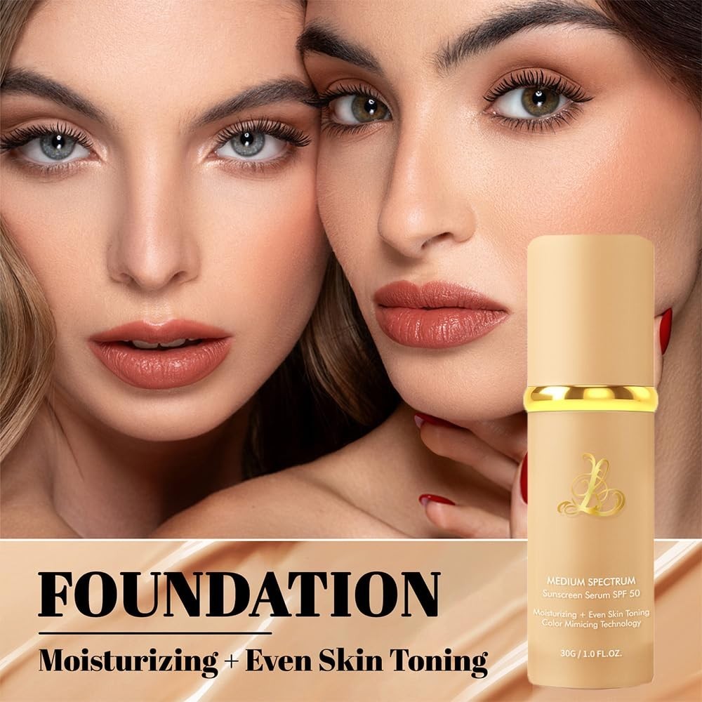 4-in-1 Color Changing Foundation SPF 50 – Hydrating Natural Finish, 1.06 fl oz