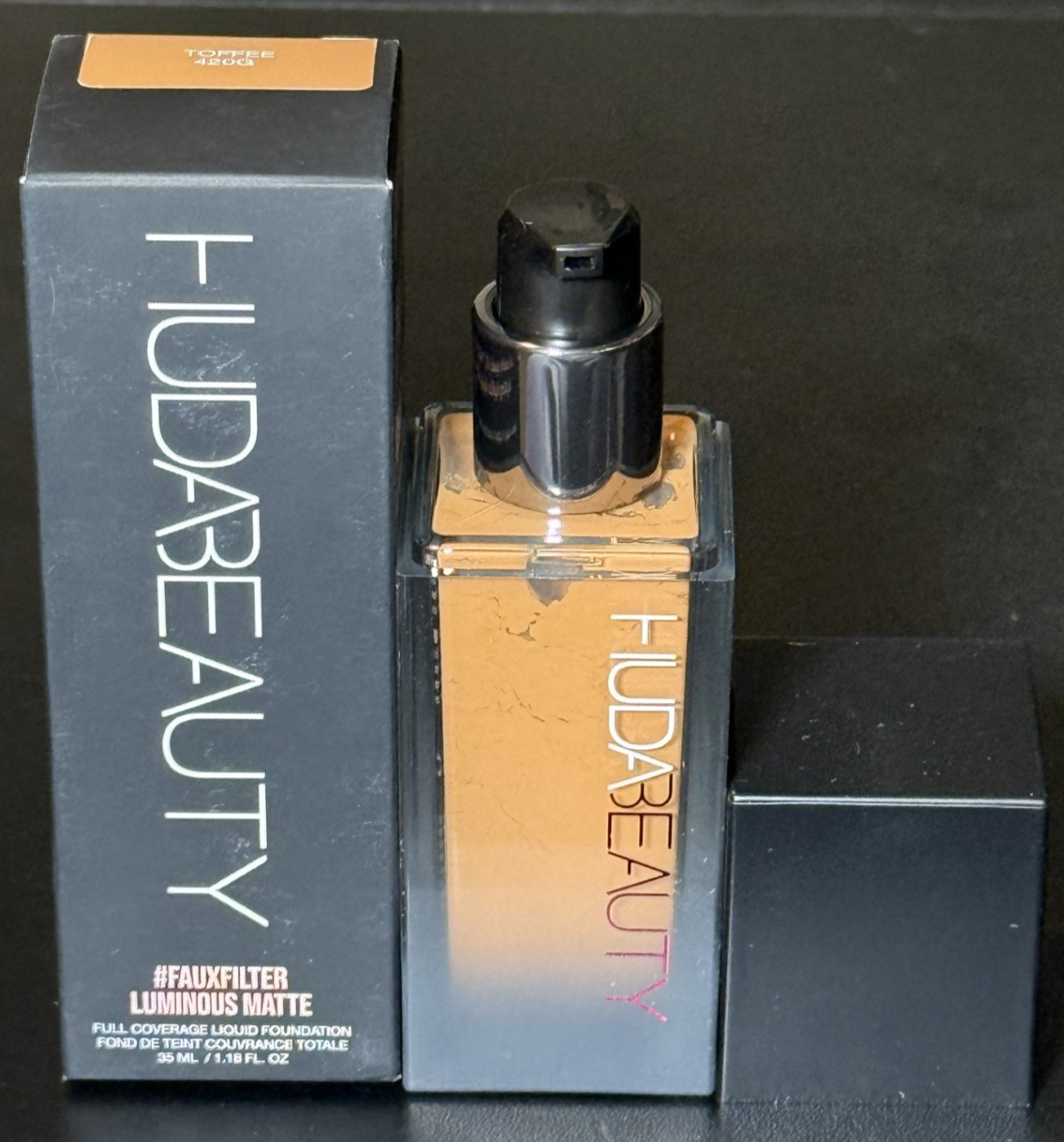 Huda Beauty FauxFilter Luminous Matte Liquid Foundation ~ TOFFEE 420G ~ 1.18 oz