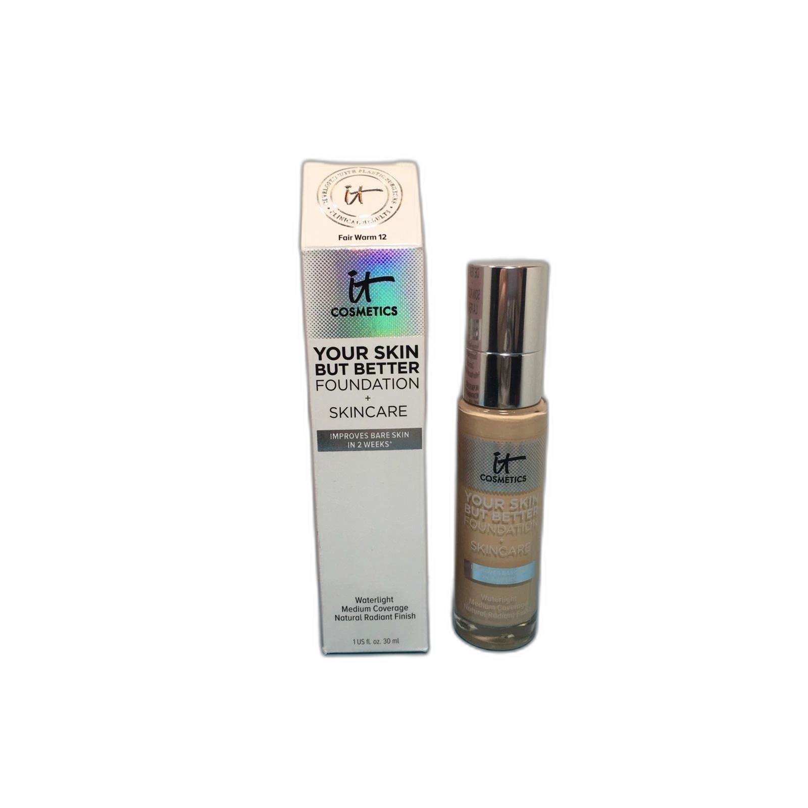 It Cosmetics Your Skin But Better Foundation + Skincare – Fair Warm 12