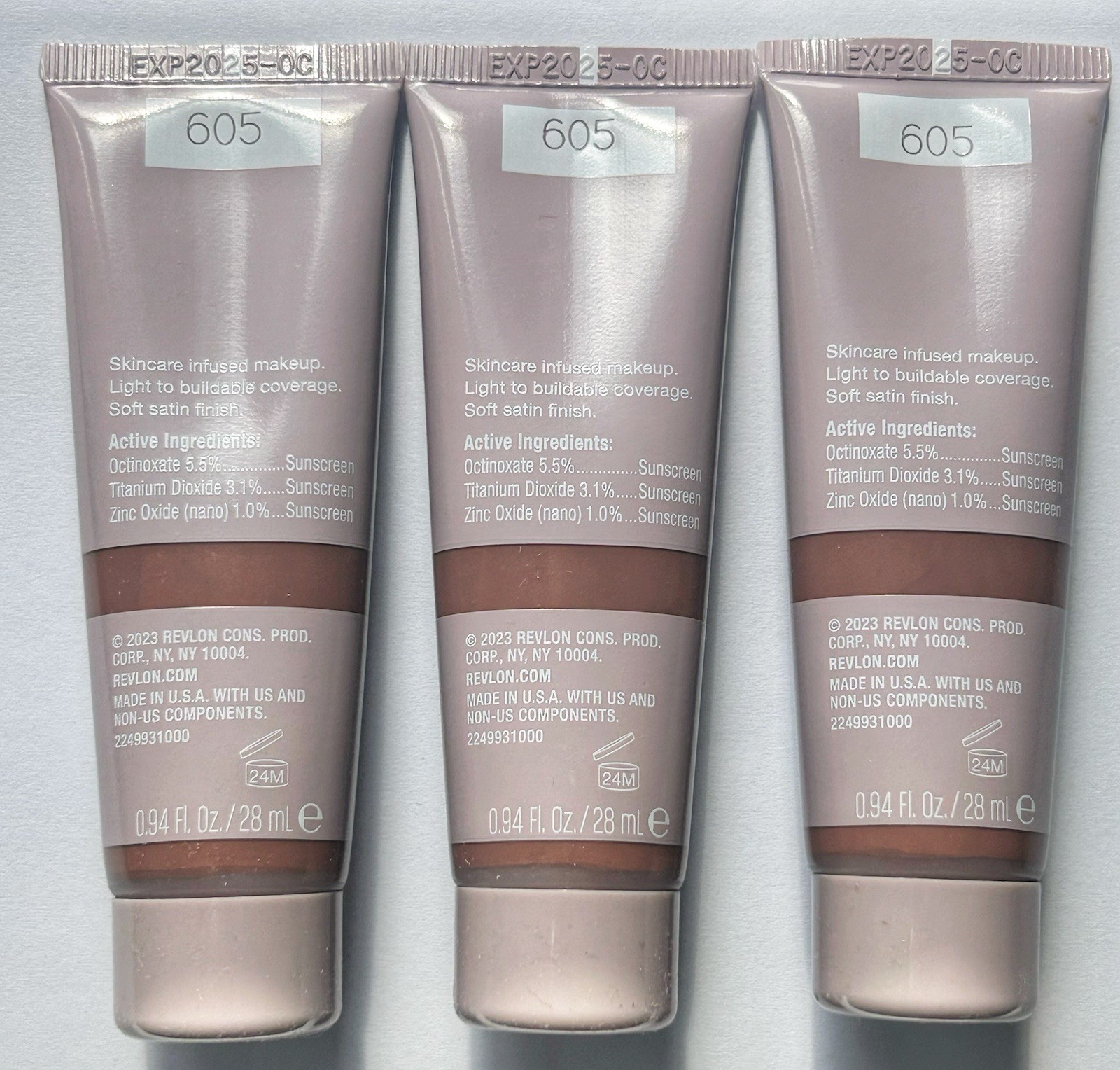 Revlon Illuminance Serum Tint Lot of 3 605 Rich Mahogany Exp 2025