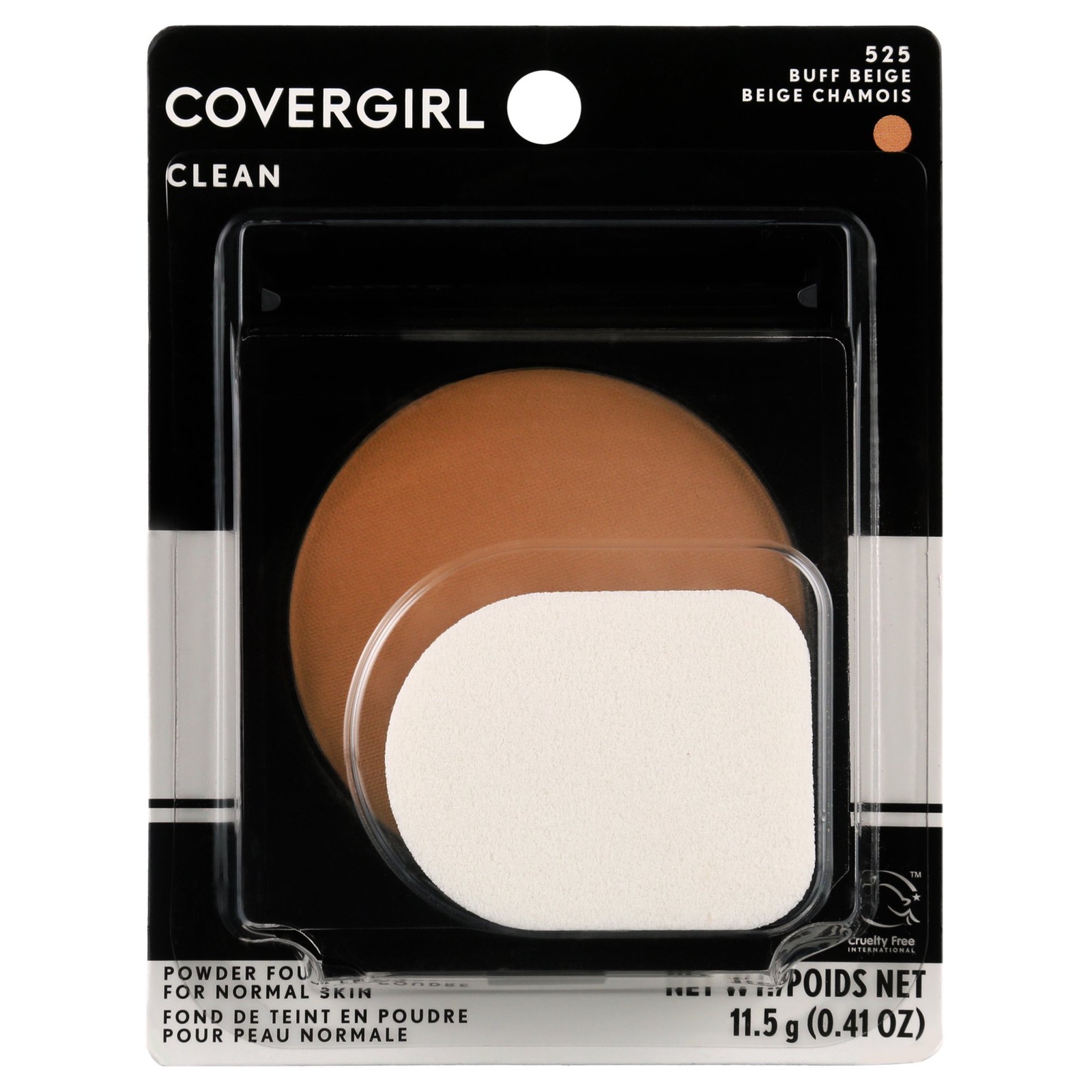 Covergirl Clean Powder Foundation For Normal Skin 525 Buff Beige .41 Oz