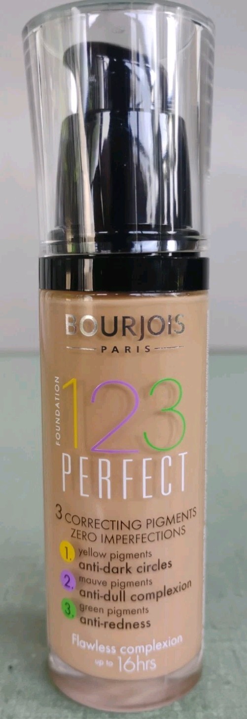 Bourjois 123 Perfect Foundation 55 Dark Beige 30ml 1oz Exp 12/2026