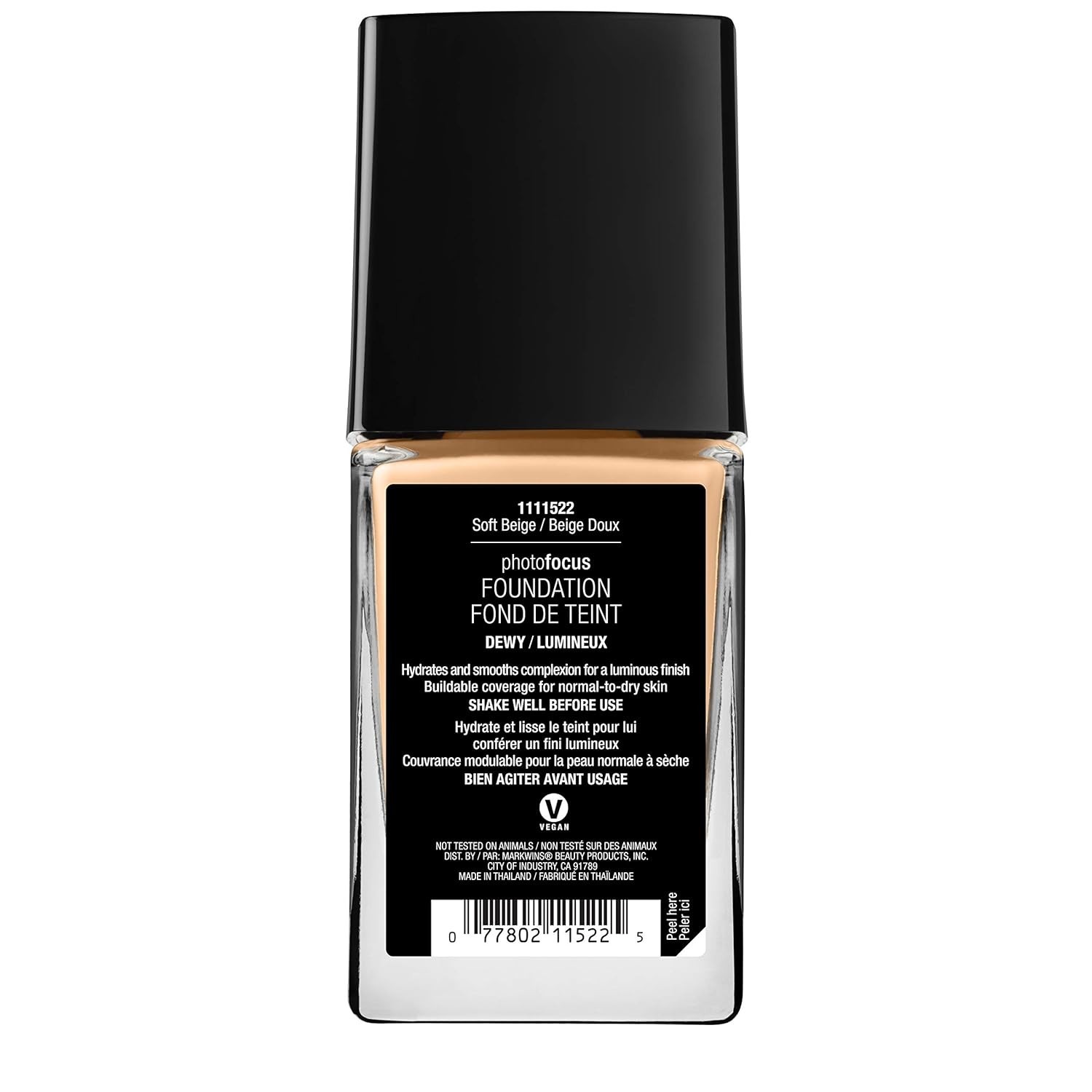 Soft Beige Photo Focus Dewy Foundation – Smooth Texture, Buildable Coverage