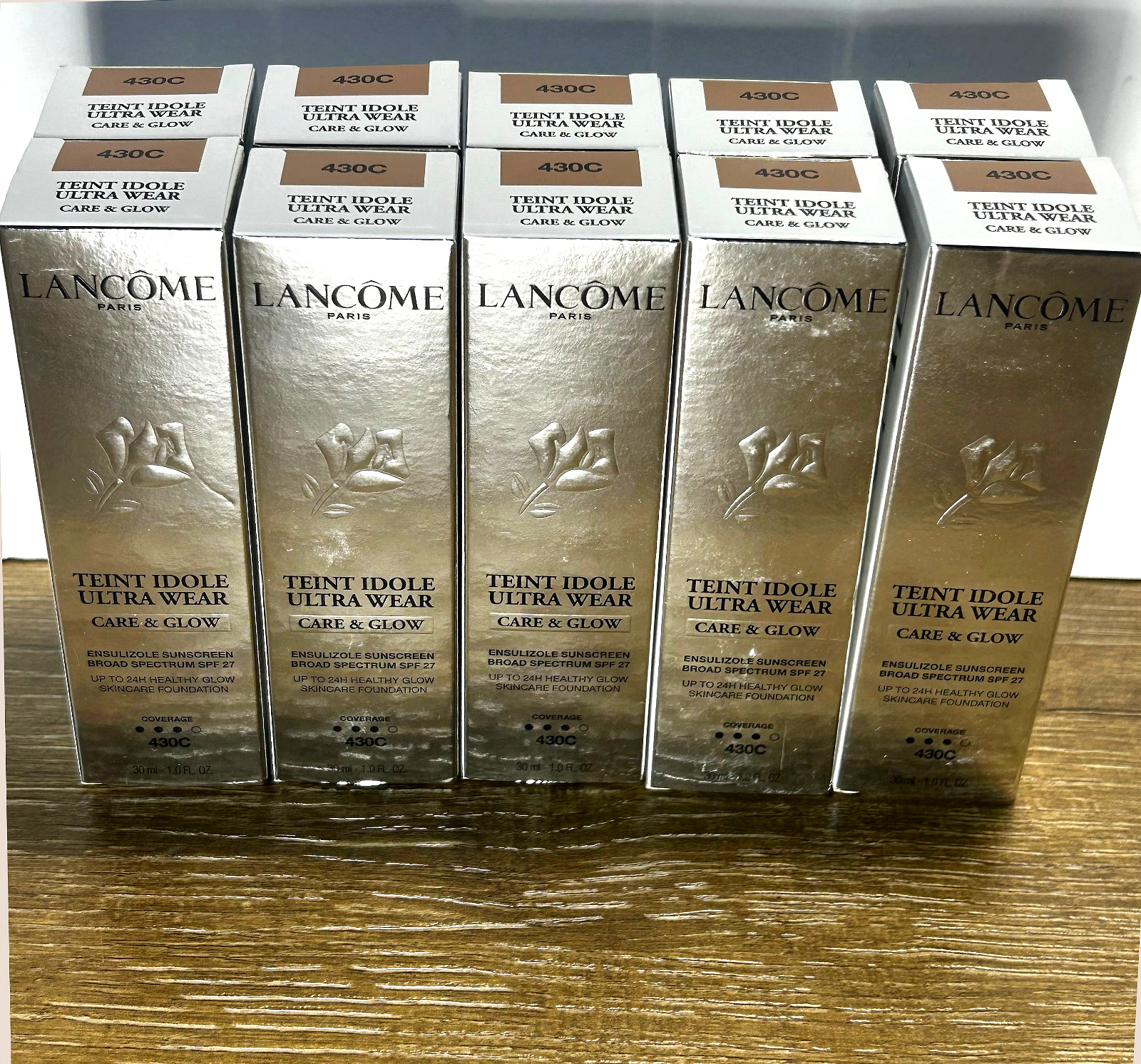 Lancome Teint Idole Care & Glow Foundation SPF 27 Shade 430 EXP 04/24 Lot of 10