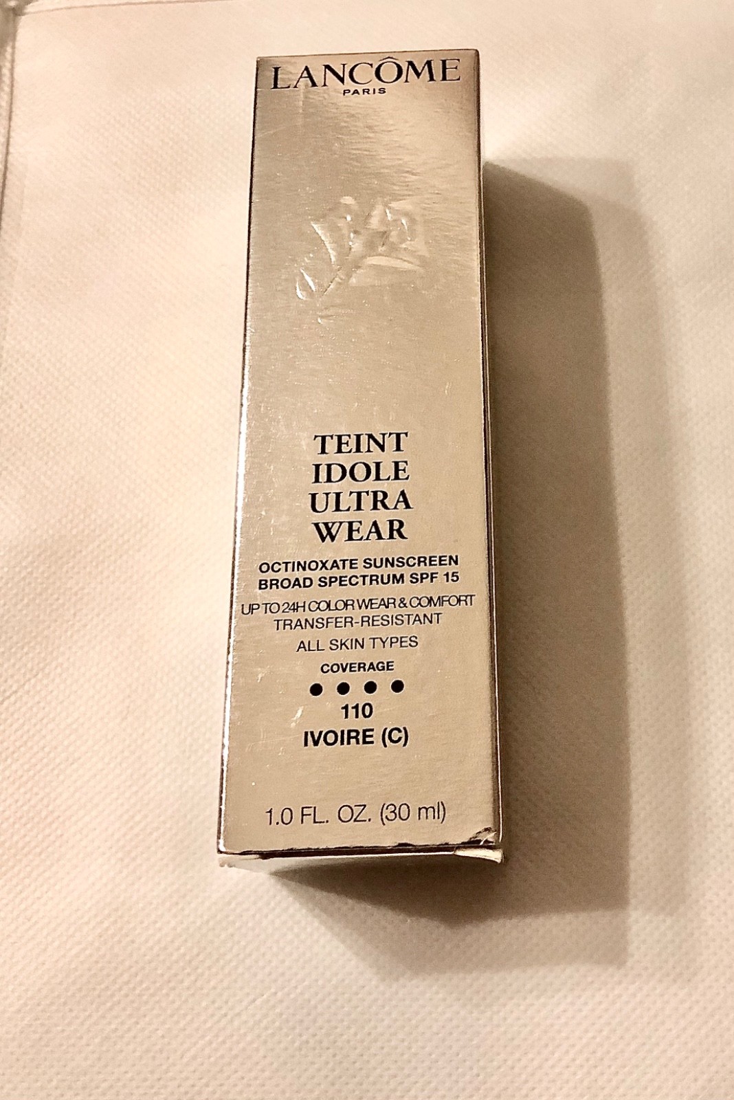 ORIGINAL Formula Lancome Teint Idole Ultra Wear 110 Ivorie (C)