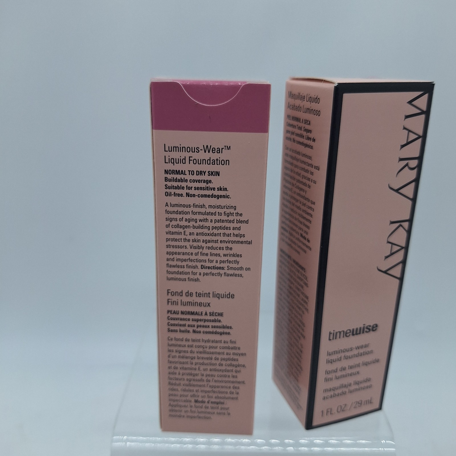 Lot of 2 MARY KAY Timewise Luminous Wear Liquid Foundation 1oz Ivory 5 038701