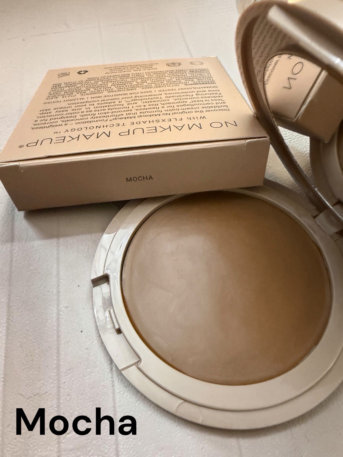 The Original No Makeup Makeup MOCHA Flex Shade Cream Foundation & Brush Damaged
