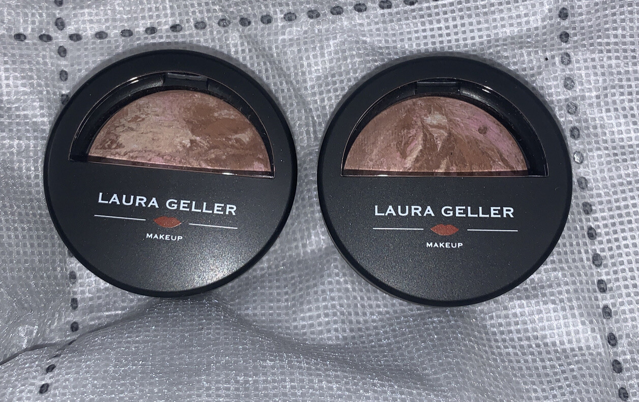 2 Laura Geller Bronze -n- Brighten -REGULAR (Medium) .06oz. MINI -“FLAWED” NWOB