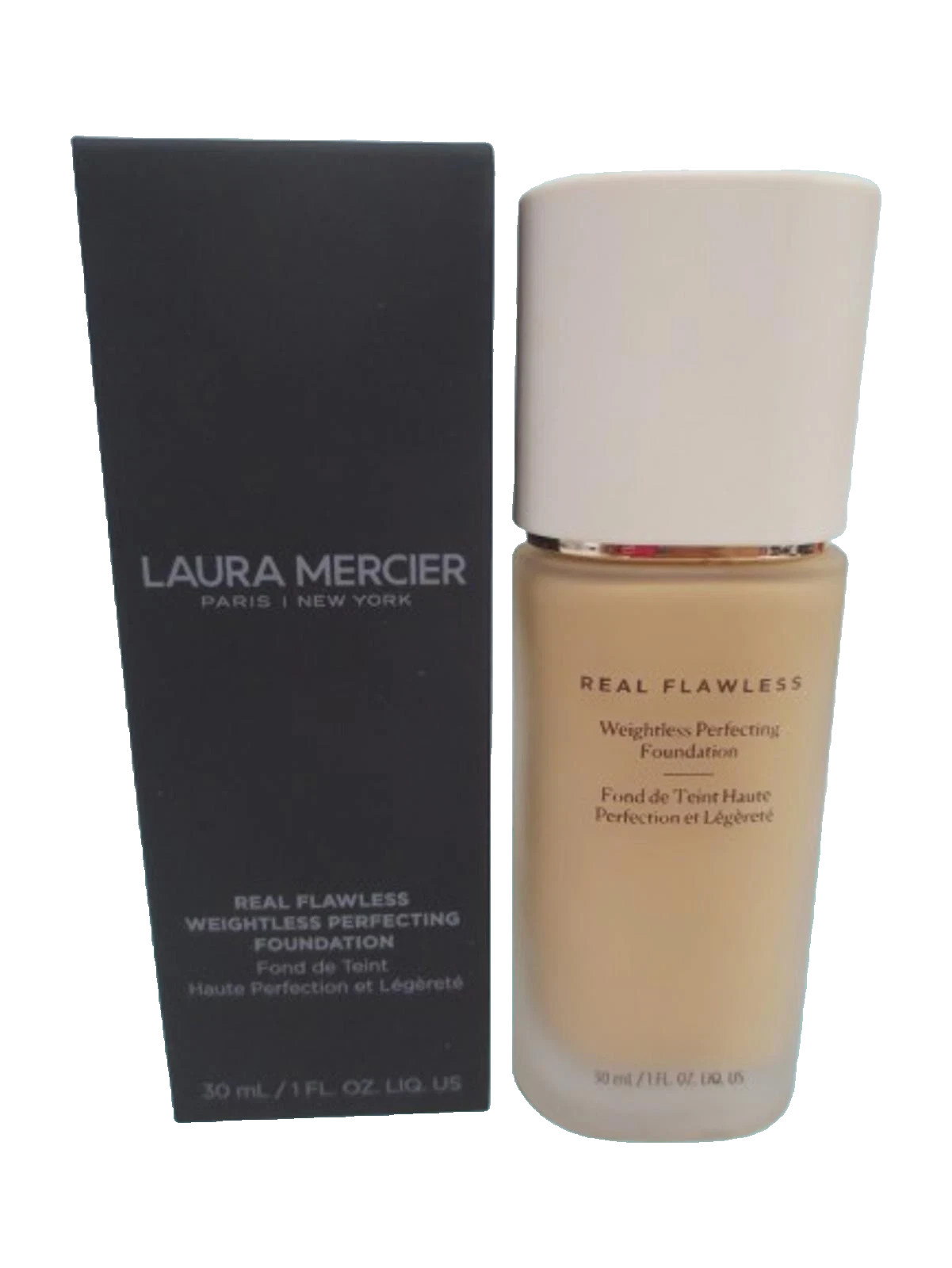 LAURA MERCIER REAL FLAWLESS WEIGHTLESS PERFECTING FOUNDATION 2C1 ECRU 1 OZ .