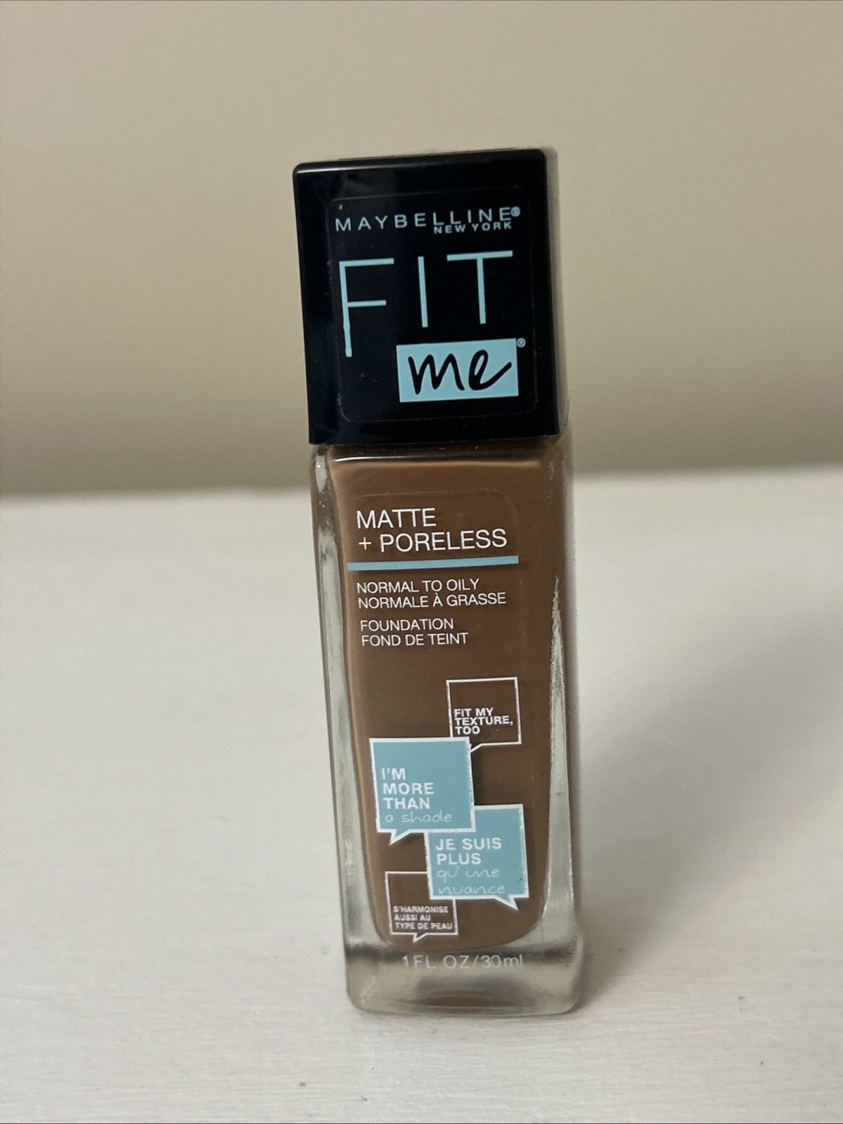 Maybelline New York Fit Me Matte Plus Poreless Foundation, Latte, 1 Fl Oz