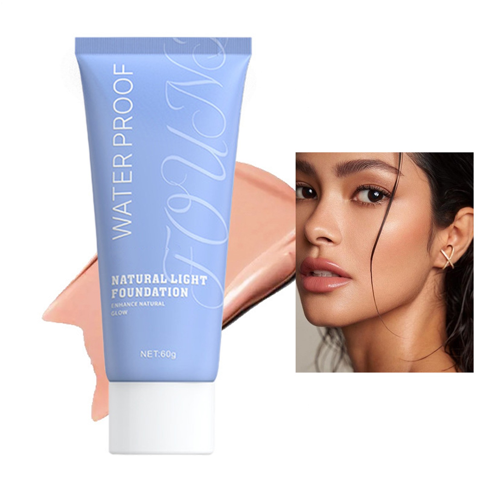 Full Coverage Matte Liquid Foundation Oil Control 24h Lasting Long