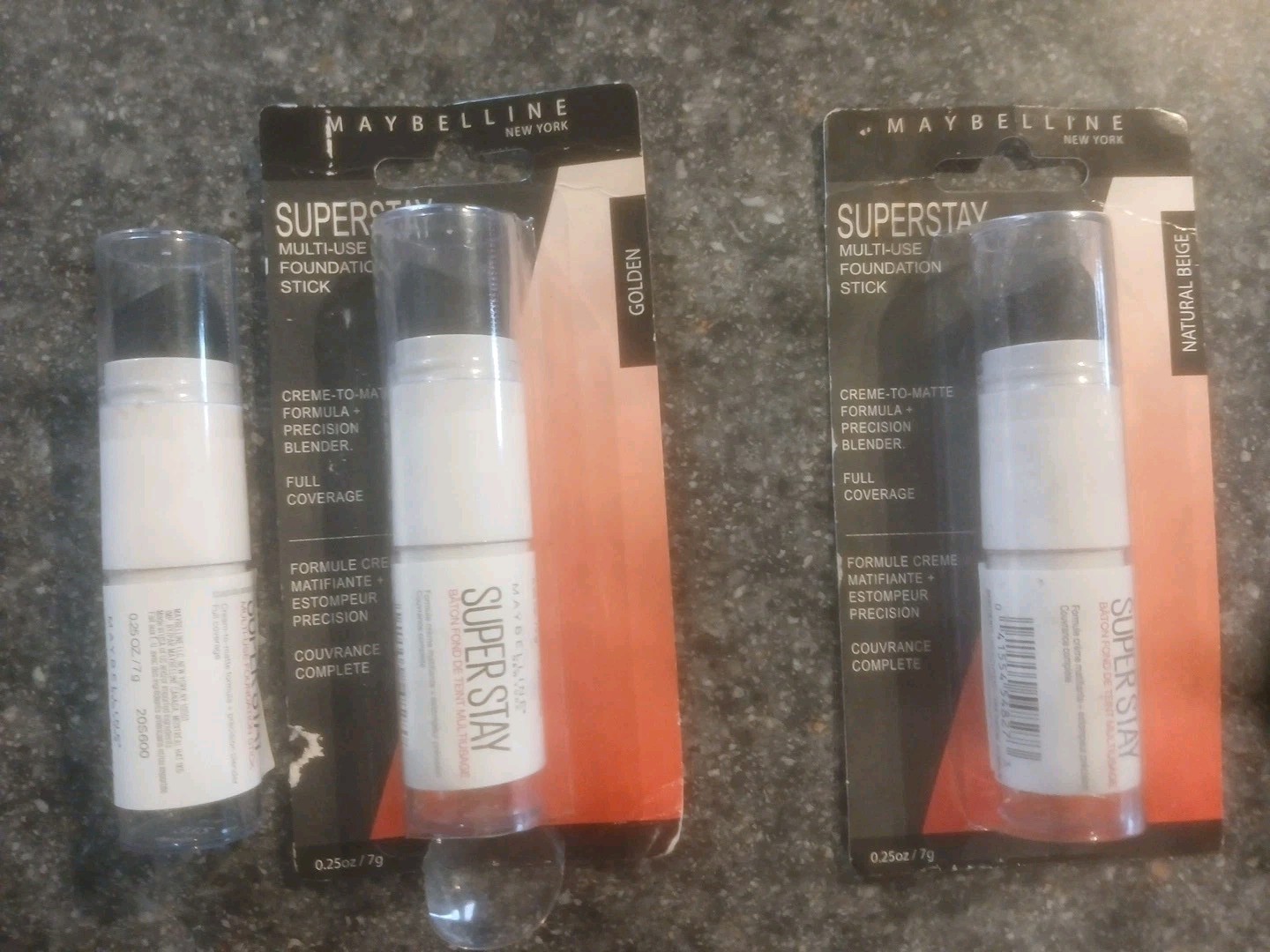 Lot of 3 MAYBELLINE SUPER STAY M- USE FOUNDATION STICK CREAM 2- 312 Golden 1-22