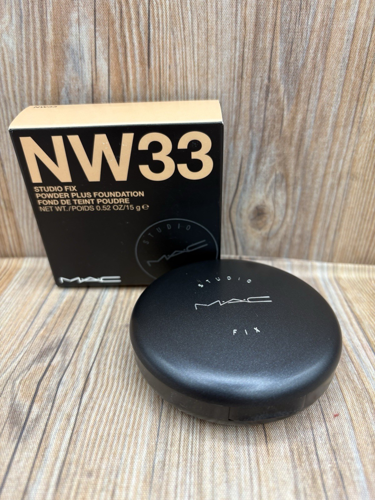 MAC STUDIO FIX Powder Plus Foundation NW33 .52oz / 15g Full Size • NEW IN BOX!