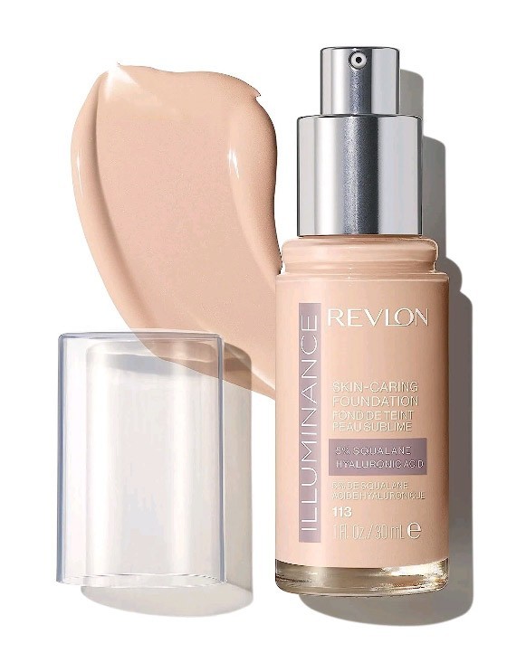 💜 Revlon Illuminance Skin-Caring Foundation Hyaluronic Acid 113 Buff New