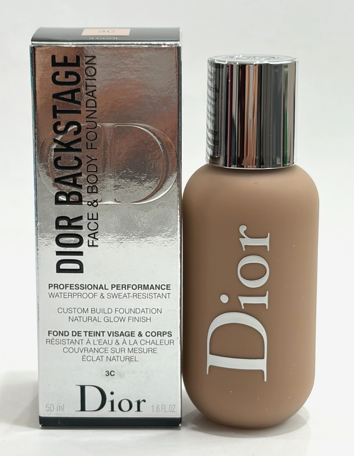 Dior Backstage Face & Body Foundation 3C 3 Cool 1.6 fl oz / 50 ml NIB