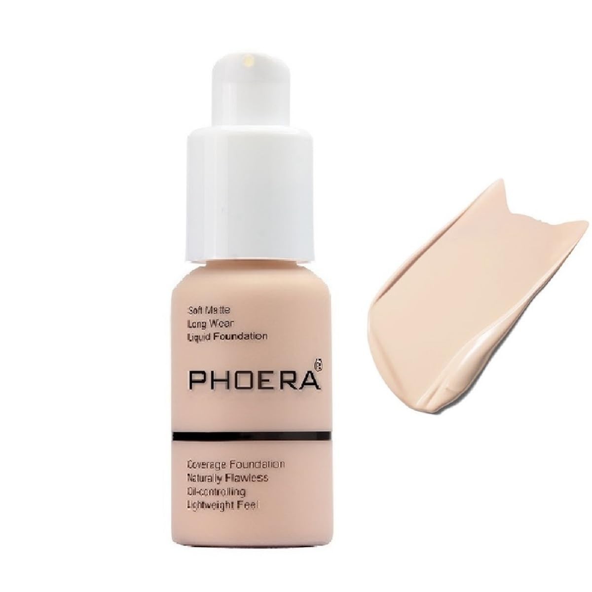 1 Fl Oz PHOERA Foundation – Lightweight Waterproof Makeup with Full Coverage
