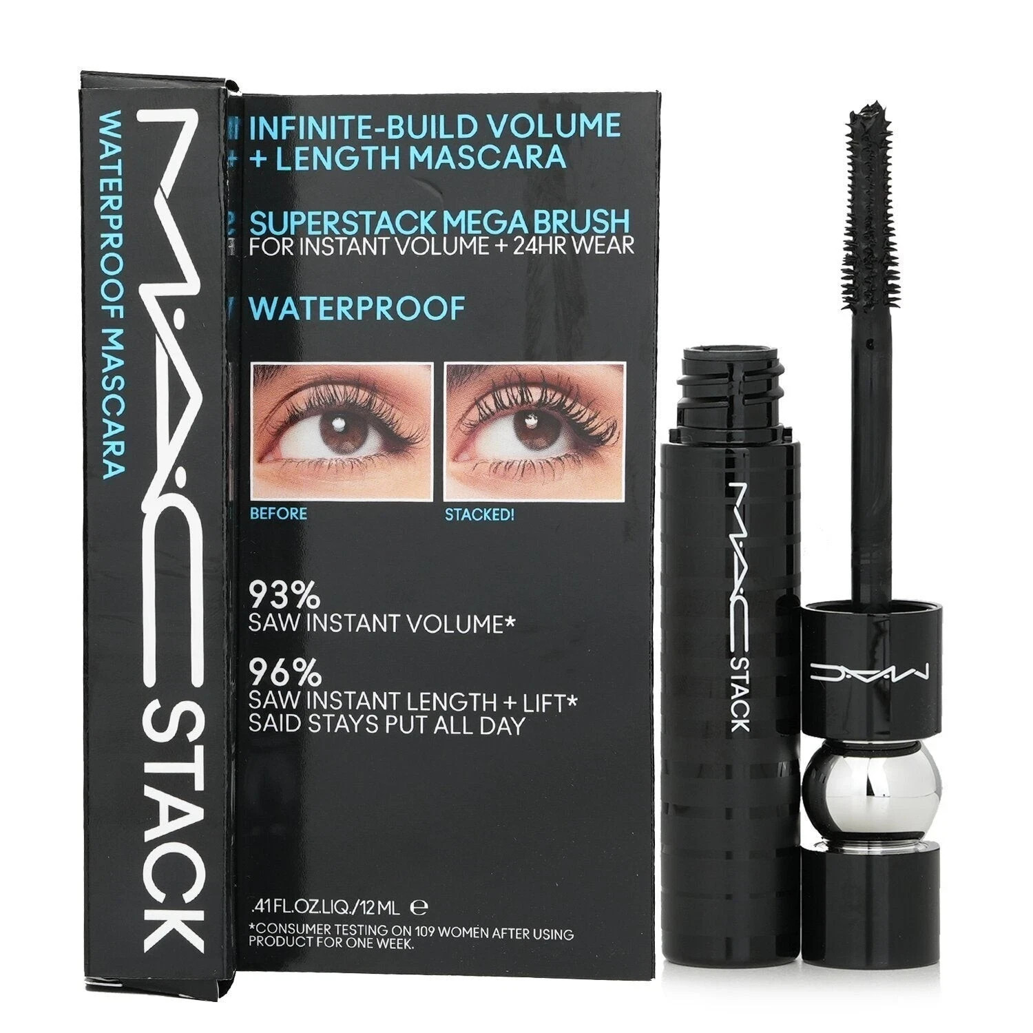 MAC MACStack SuperStack Mega Brush waterproof mascara 12ml/0.41 fl oz NEW BOXED