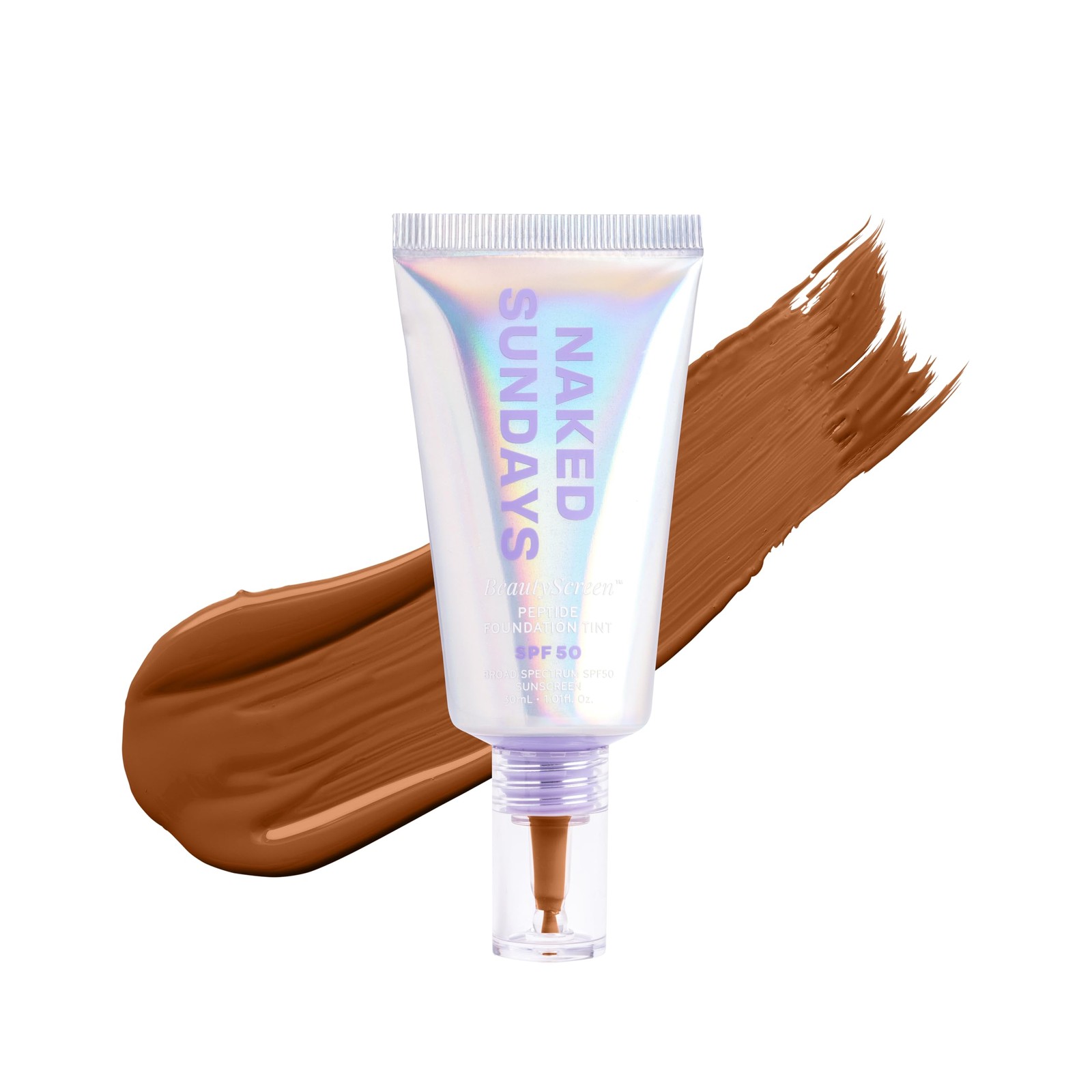 BeautyScreen Peptide Foundation Tint – SPF 50 Tinted Sunscreen & Skincare Mak…