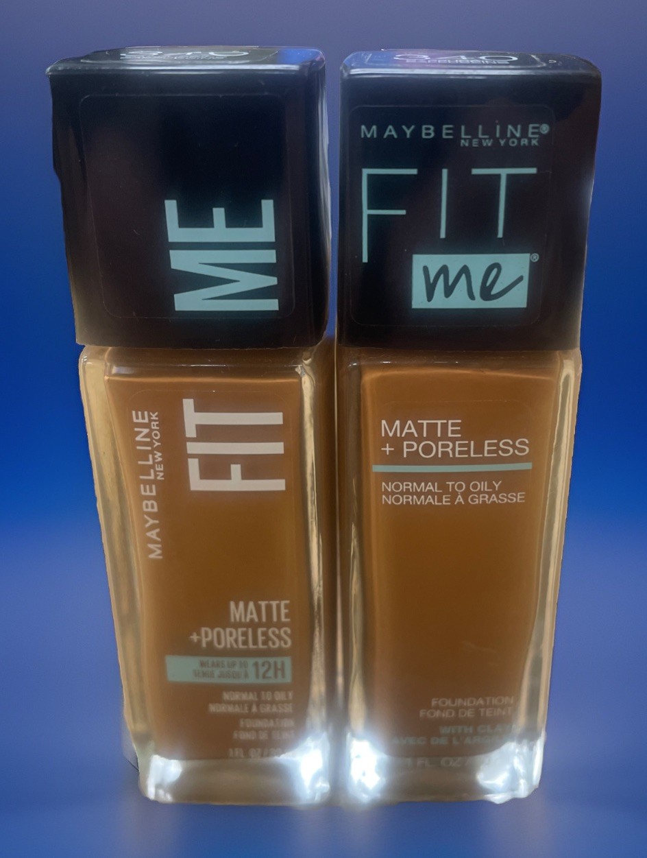 Maybelline Fit Me! Matte + Poreless Foundation 340 Cappuccino Lot Of 2 Bottles