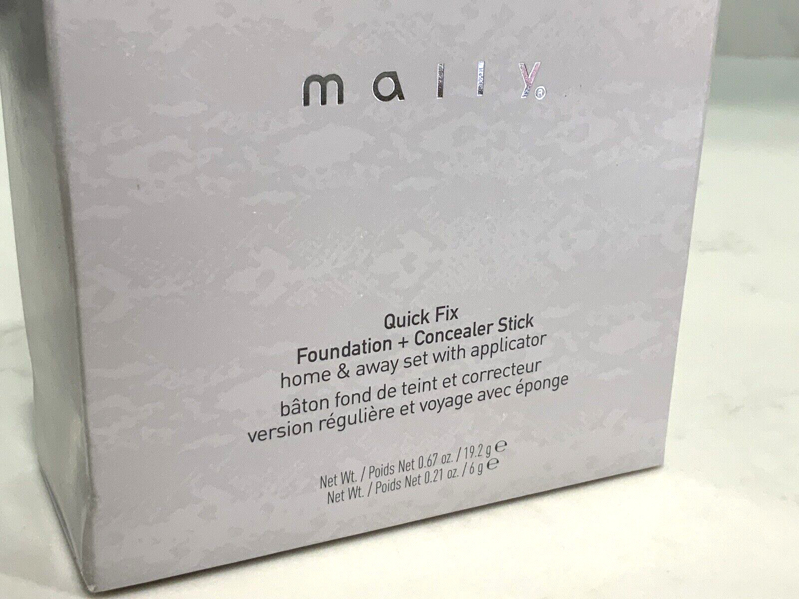 MALLY Quick Fix Foundation & Concealer Stick ~ Tan ~ Full Size + Travel Size NEW