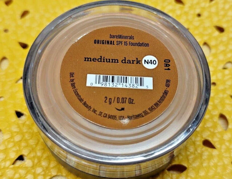 Bare Escentuals bareMinerals ORIGINAL SPF15 Foundation 2g .07oz MEDIUM DARK N40