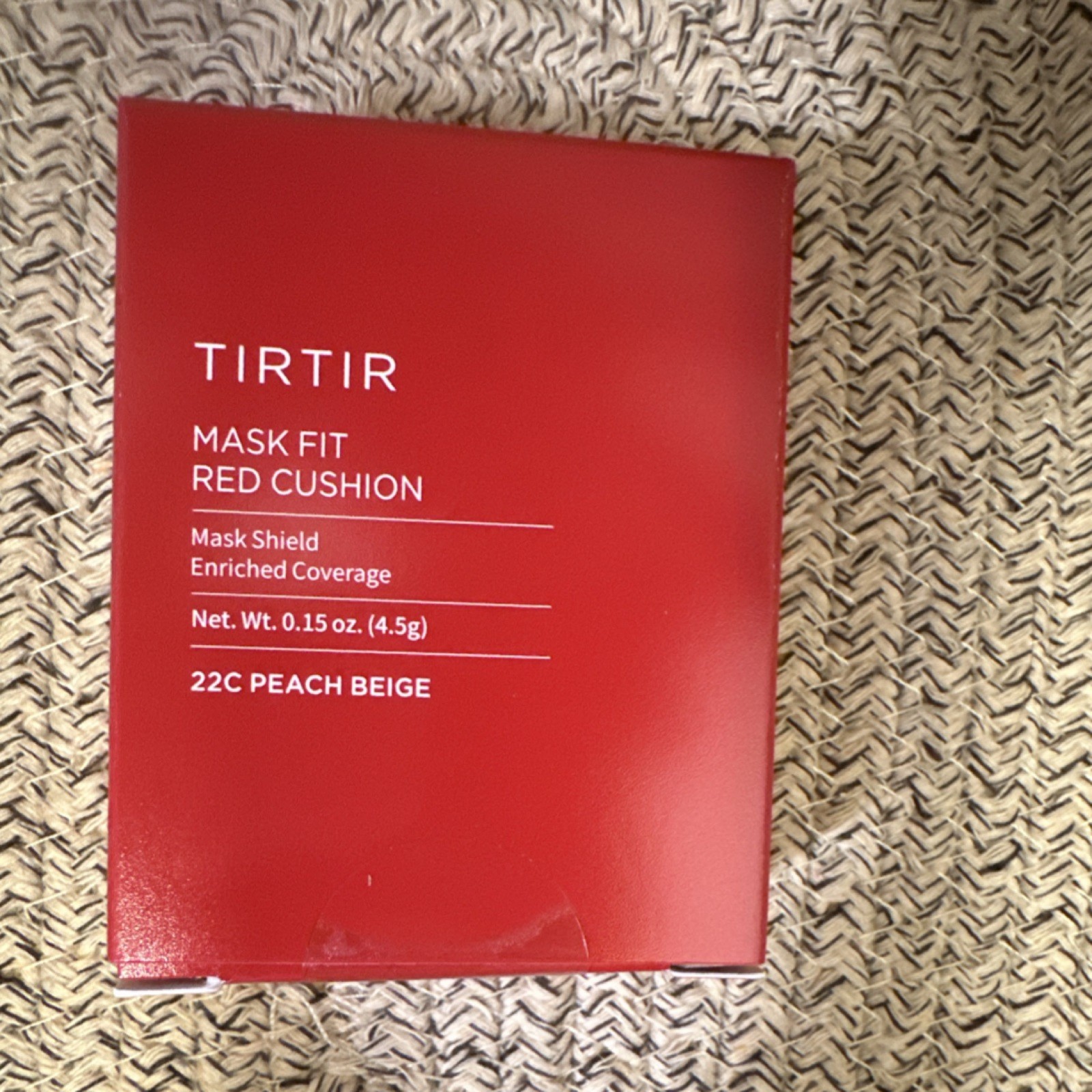 TIRTIR Mask Fit Red Cushion Foundation Mini 22C Peach Beige 0.15oz NIB MINI