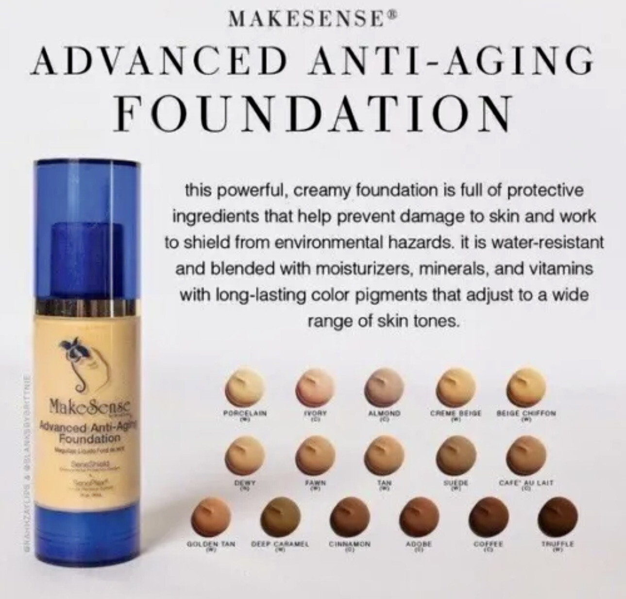 SeneGence SALE💥 MakeSense * ADVANCED ANTI-AGING (AAA) FOUNDATION * Reg MSRP $60