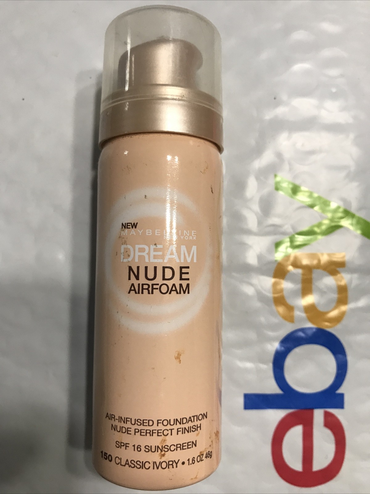 MAYBELLINE Dream Nude Air Foam Makeup 150 CLASSIC IVORY SPF16 DISCONT uns