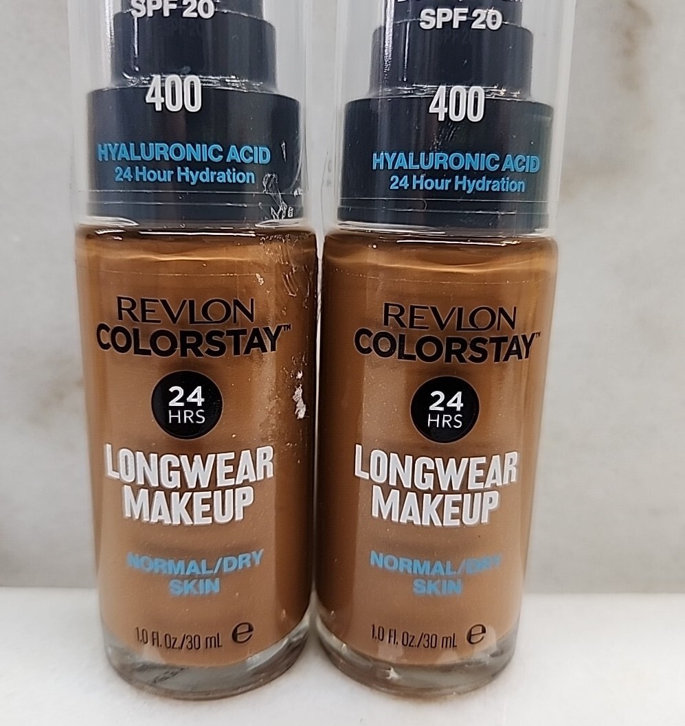 2- Revlon Colorstay 24Hrs SPF 20 W/Hyaluronic Acid #400 Caramel Normal/Dry Skin