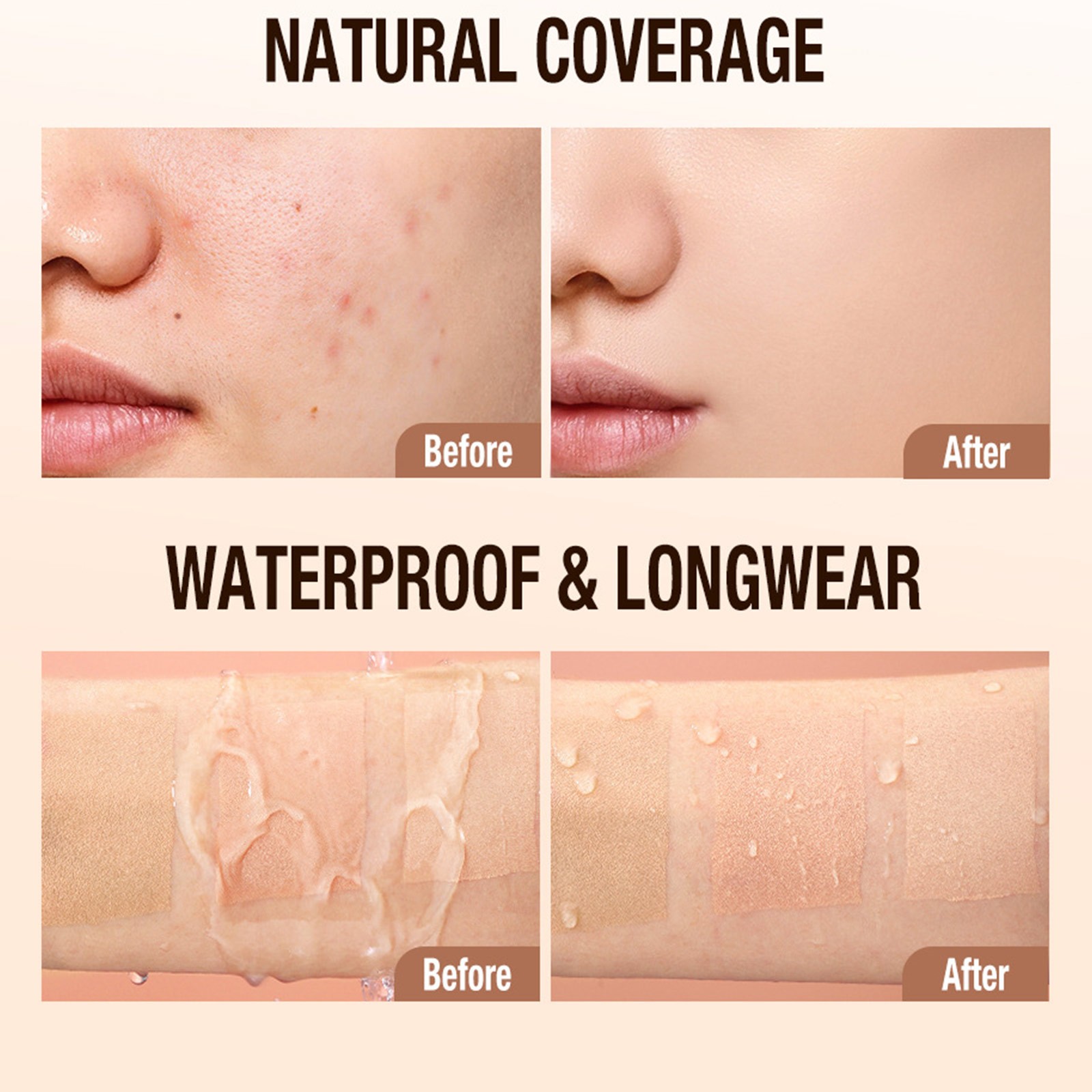 Women 1Pcs Moisturizing 30ml For Daily Commute Liquid Foundation Waterproof
