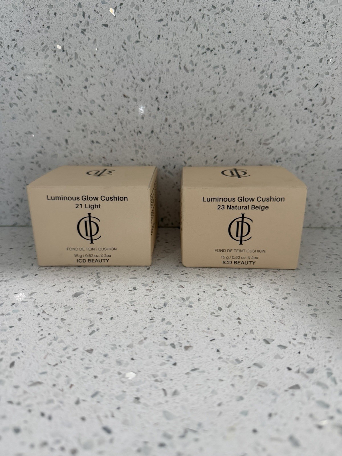 Incellderm Luminous Glow Cushion 23 Natural Beige 15g/0.52oz x2