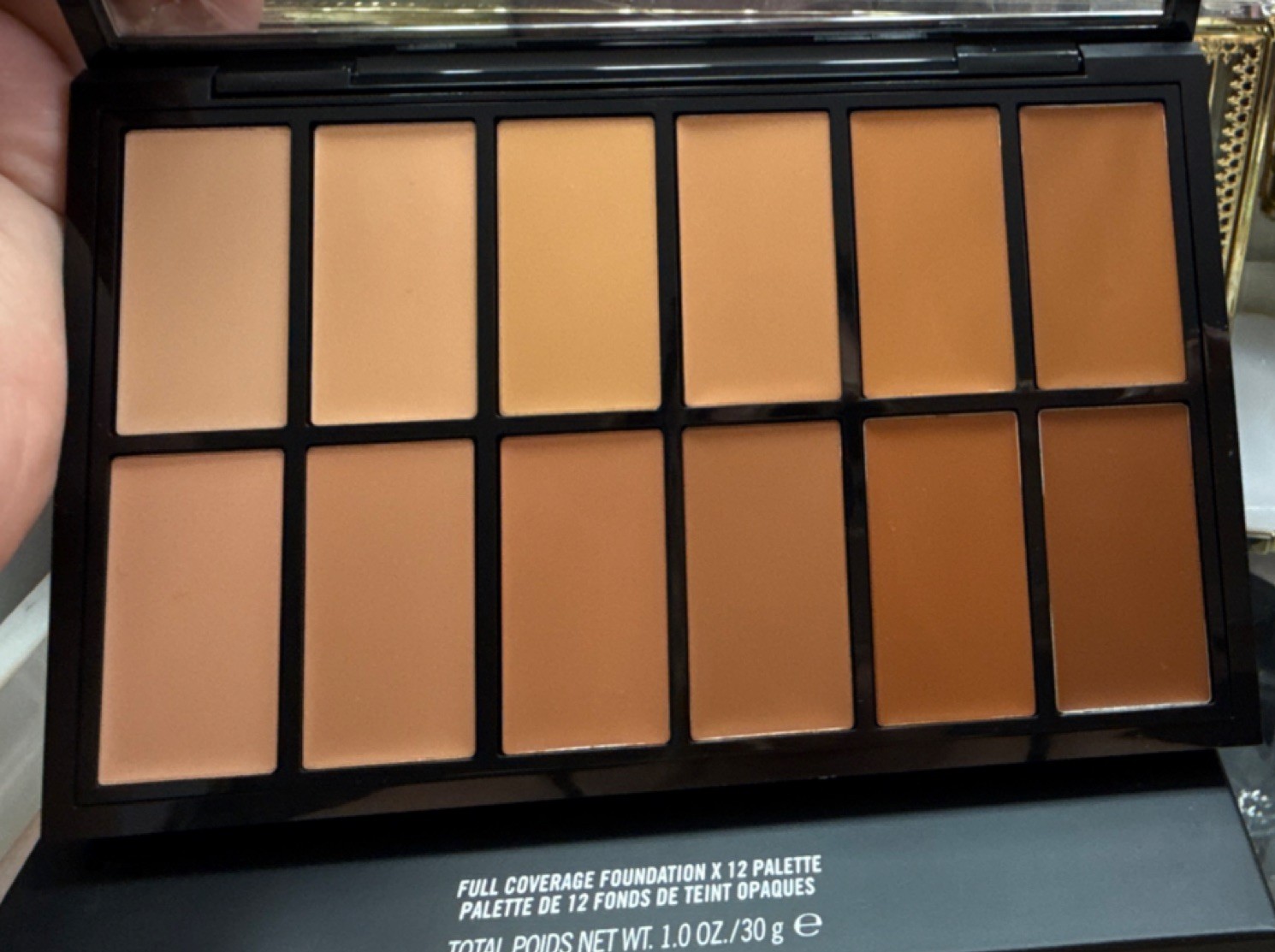 MAC Full Coverage Cream Foundation x12 Palette NC15-NW55 1.1oz/30g A84