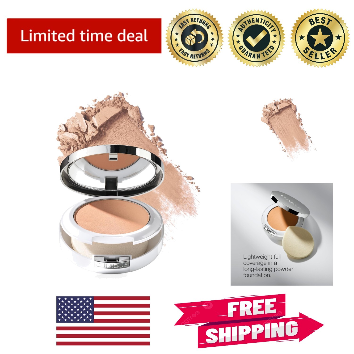 Flawless Finish: Lightweight Full Coverage Foundation + Concealer in AE Ivory 06