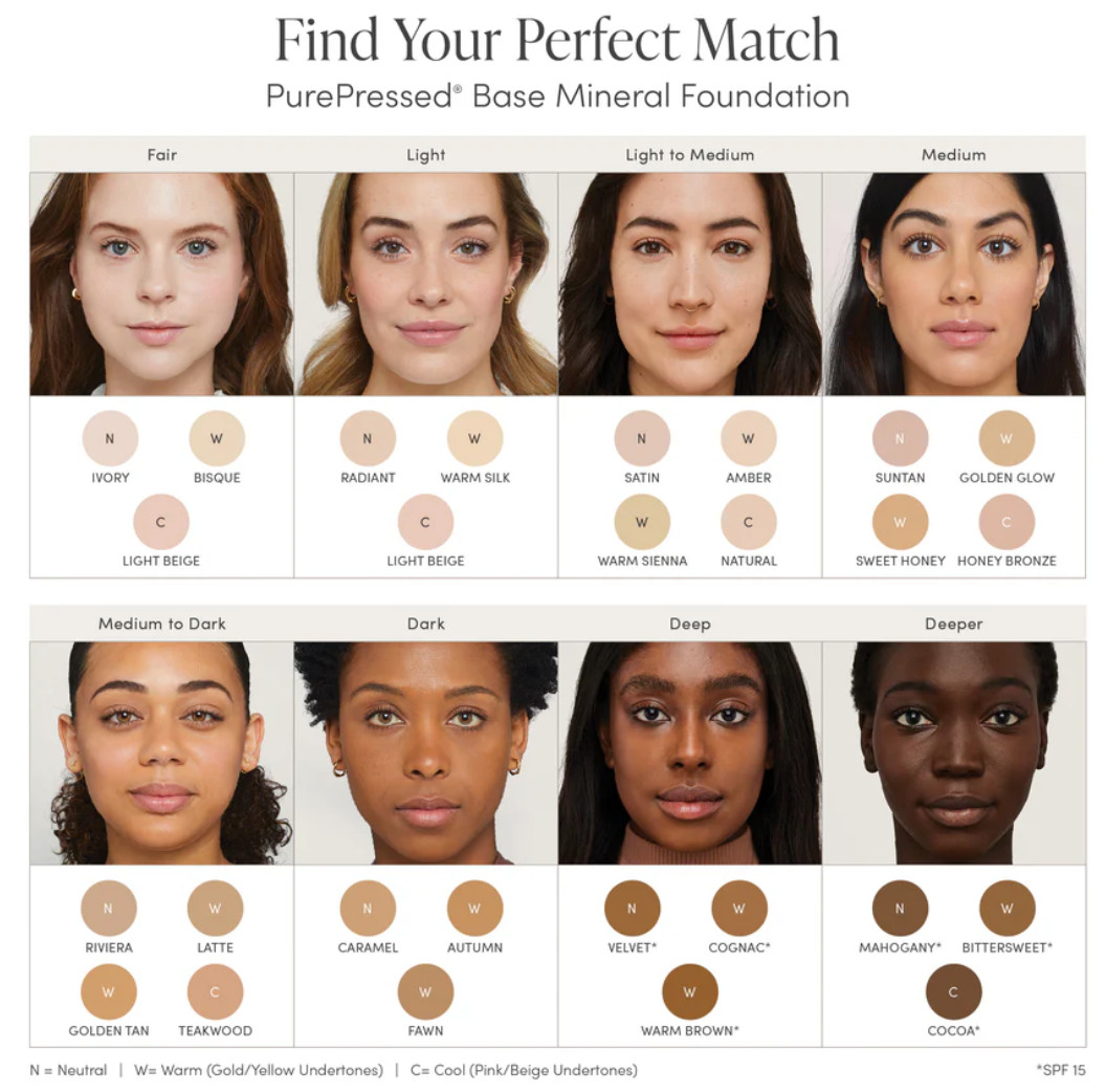 Jane Iredale PurePressed Base Mineral Foundation REFILL, 0.35 oz, Cognac