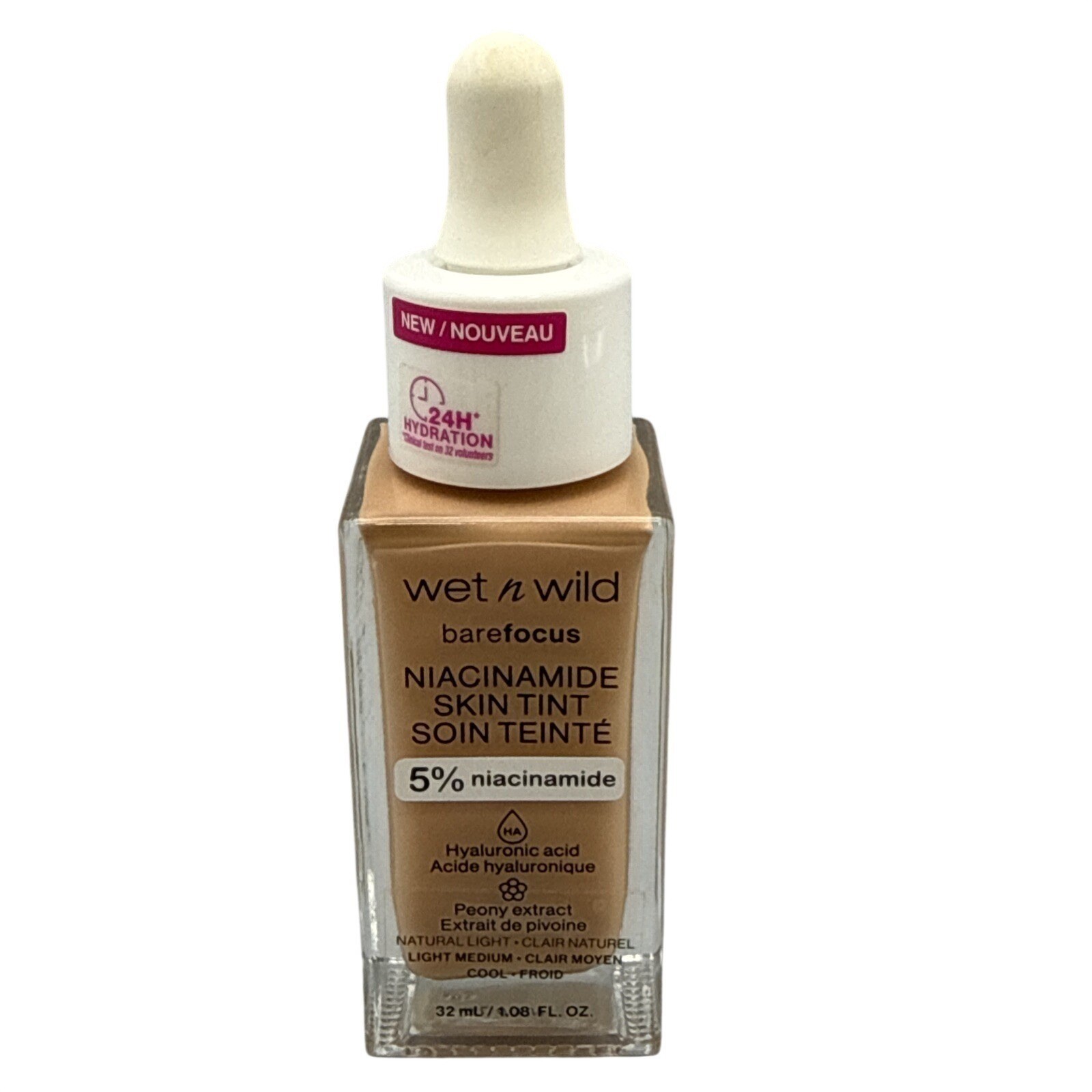 Wet N Wild Barefocus, Niacinamide Skin Tint, 1116090 Natural Light, 1.08 fl oz