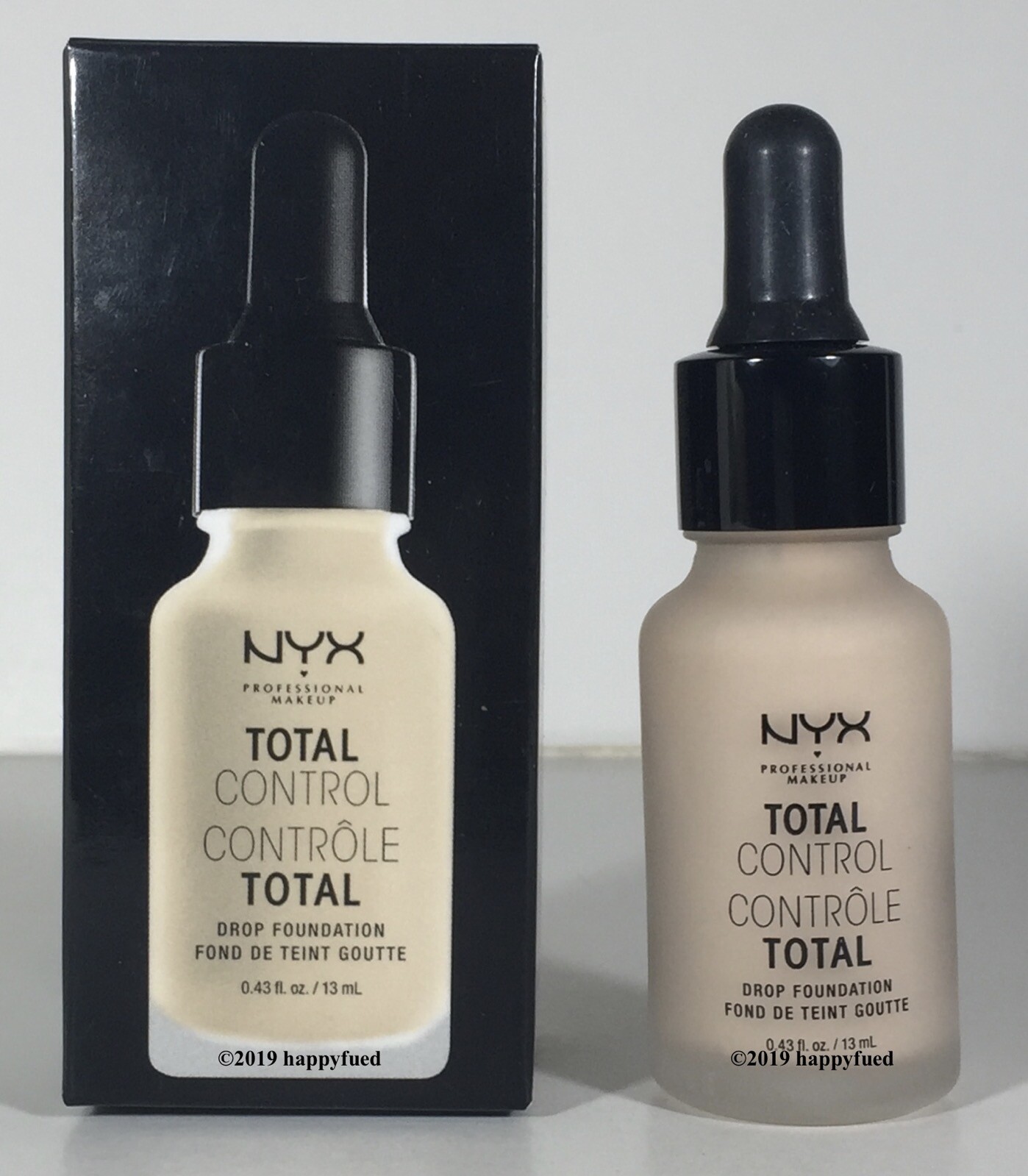 NYX Total Control Drop Foundation, TCDF06 Vanilla, Sheer to Full Coverage, Matte