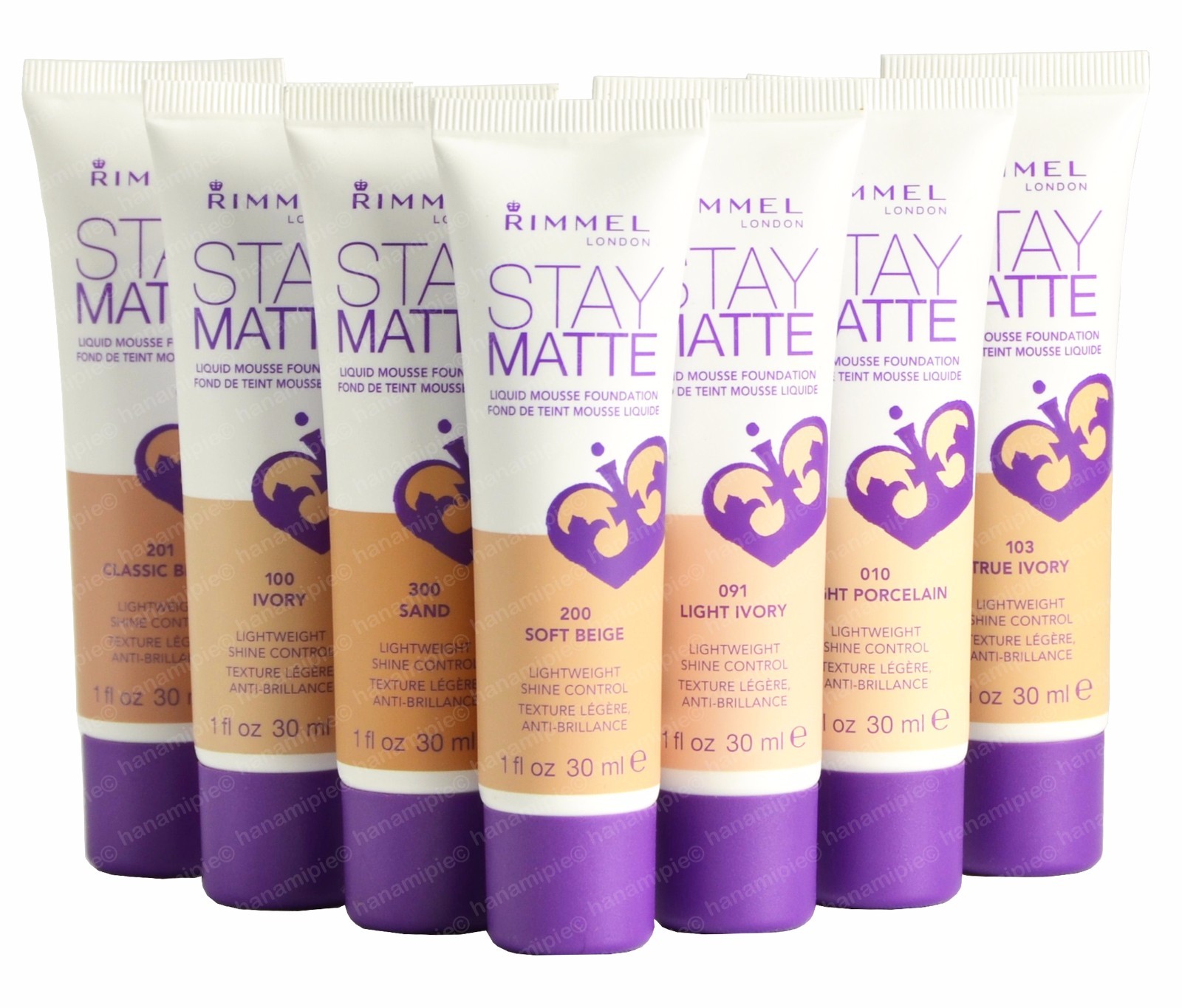 Rimmel London Stay Matte Liquid Mousse Foundation Makeup porcelain, deep mocha