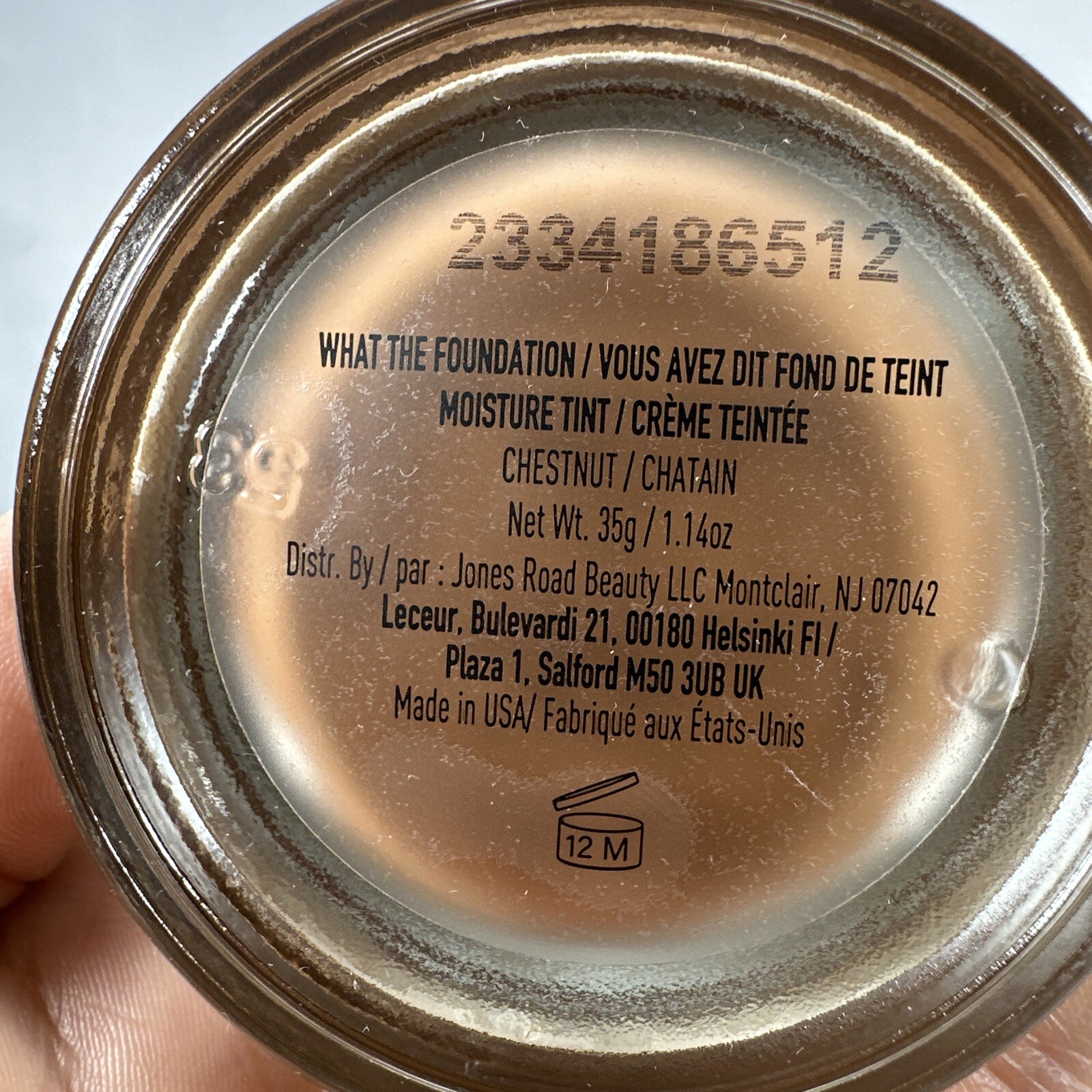 Jones Road WHAT THE FOUNDATION, Chestnut 1.14oz