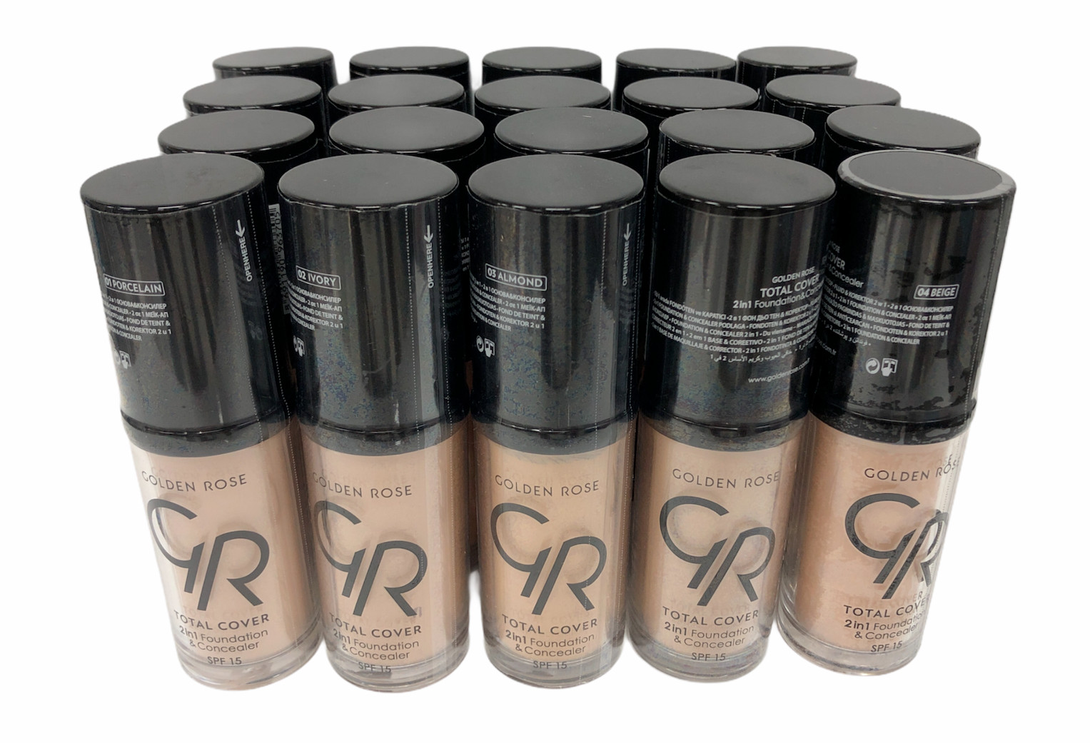 Golden Rose Total Cover 2in1 Foundation & Concealer SPF15 (30mL/1.01Oz)YOU PICK