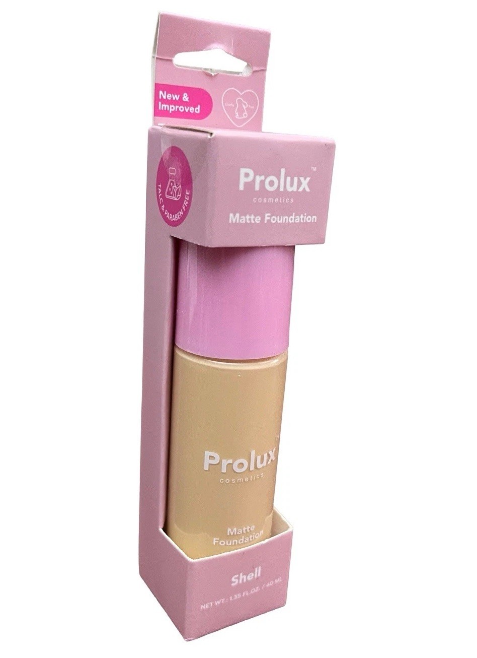 Prolux Matte Foundation Shell 1.35 fl oz 40 ml Long Lasting Vegan Cruelty-Free