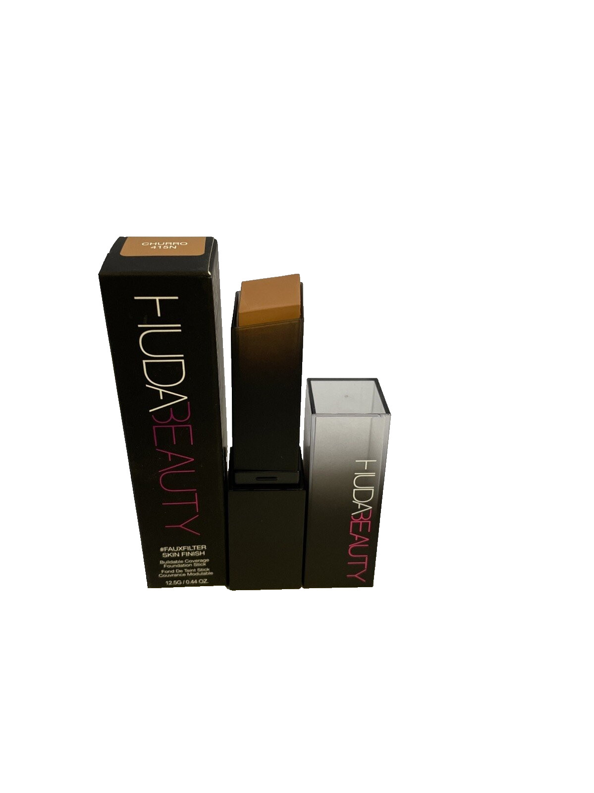 Huda Beauty Fauxfilter Skin Finish Foundation Stick Churro 415N .44oz.