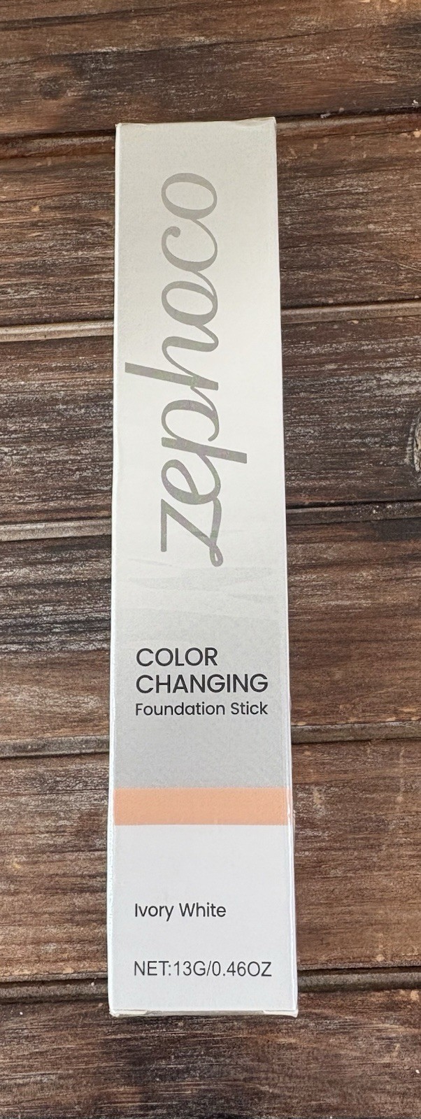 Zephoco Color Changing Foundation Stick- Color Ivory White- New/Sealed Box