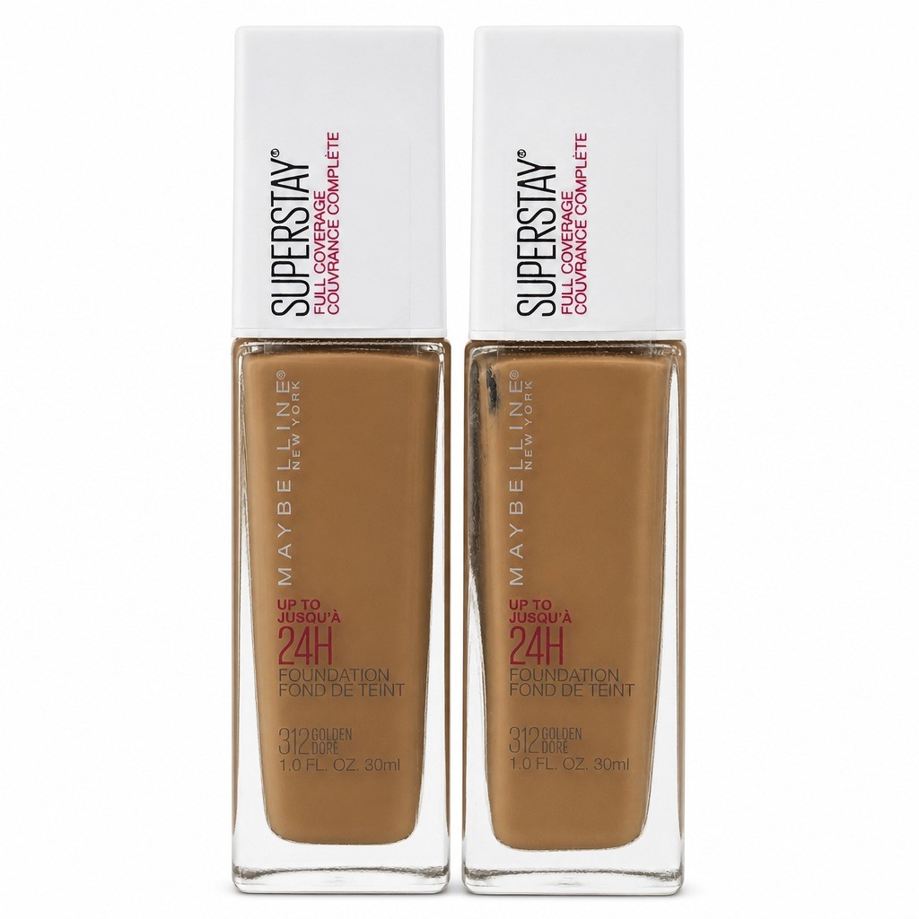 Maybelline Super Stay Full Coverage Liquid Foundation 312 Golden 2PK