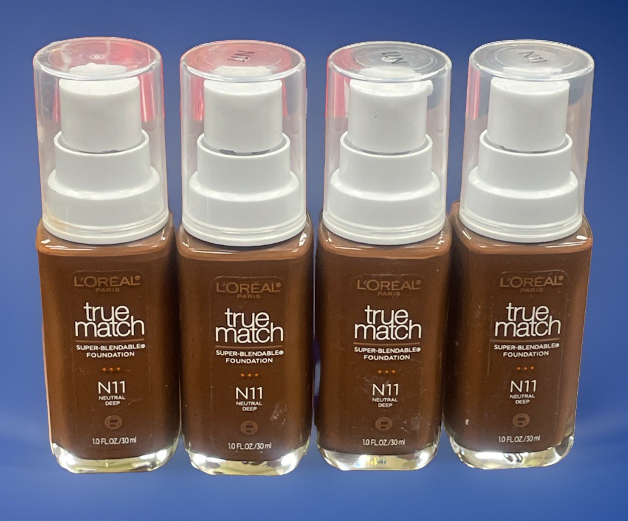 L’Oreal True Match Super Blendable Foundation N11 Neutral Deep Lot Of 4