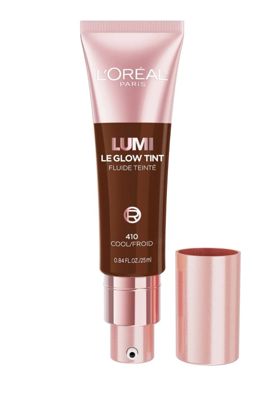 L’Oréal Paris Lumi Le Glow Skin Tint, Foundation-Like, Cool 410, 0.84 Fl Oz